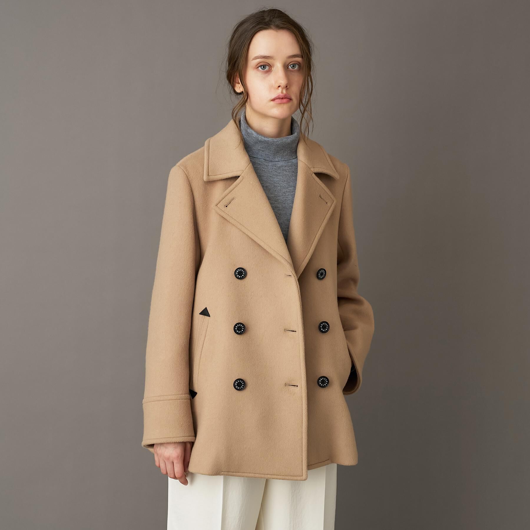 DRESSTERIOR「Super140&lsquo;sAラインPコート」|ピーコート|