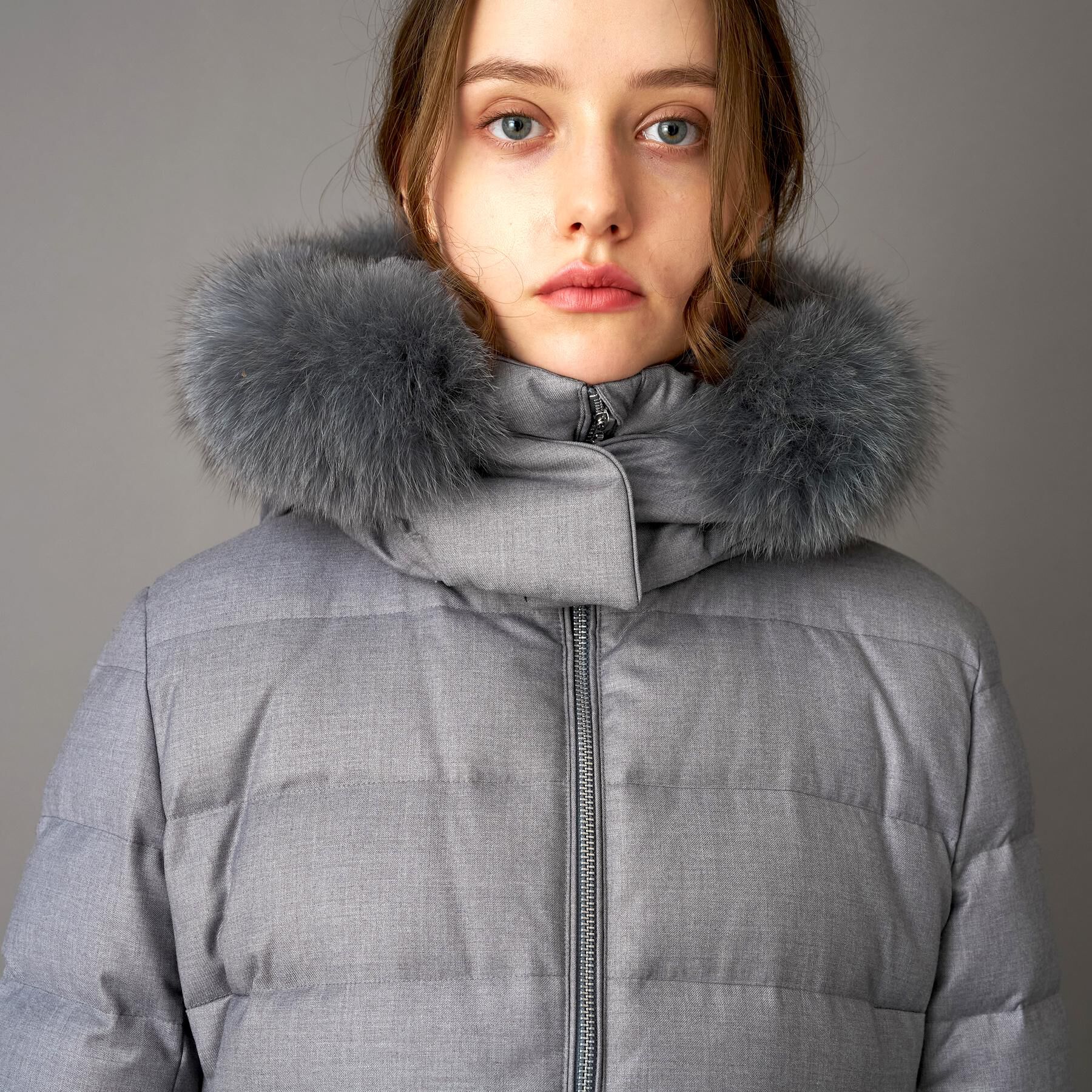 DRESSTERIOR「【CLASSY.12月号掲載/フード＆ファー取り外し可】ブルーFOXファー ホワイトグースダウン」|ダウン|