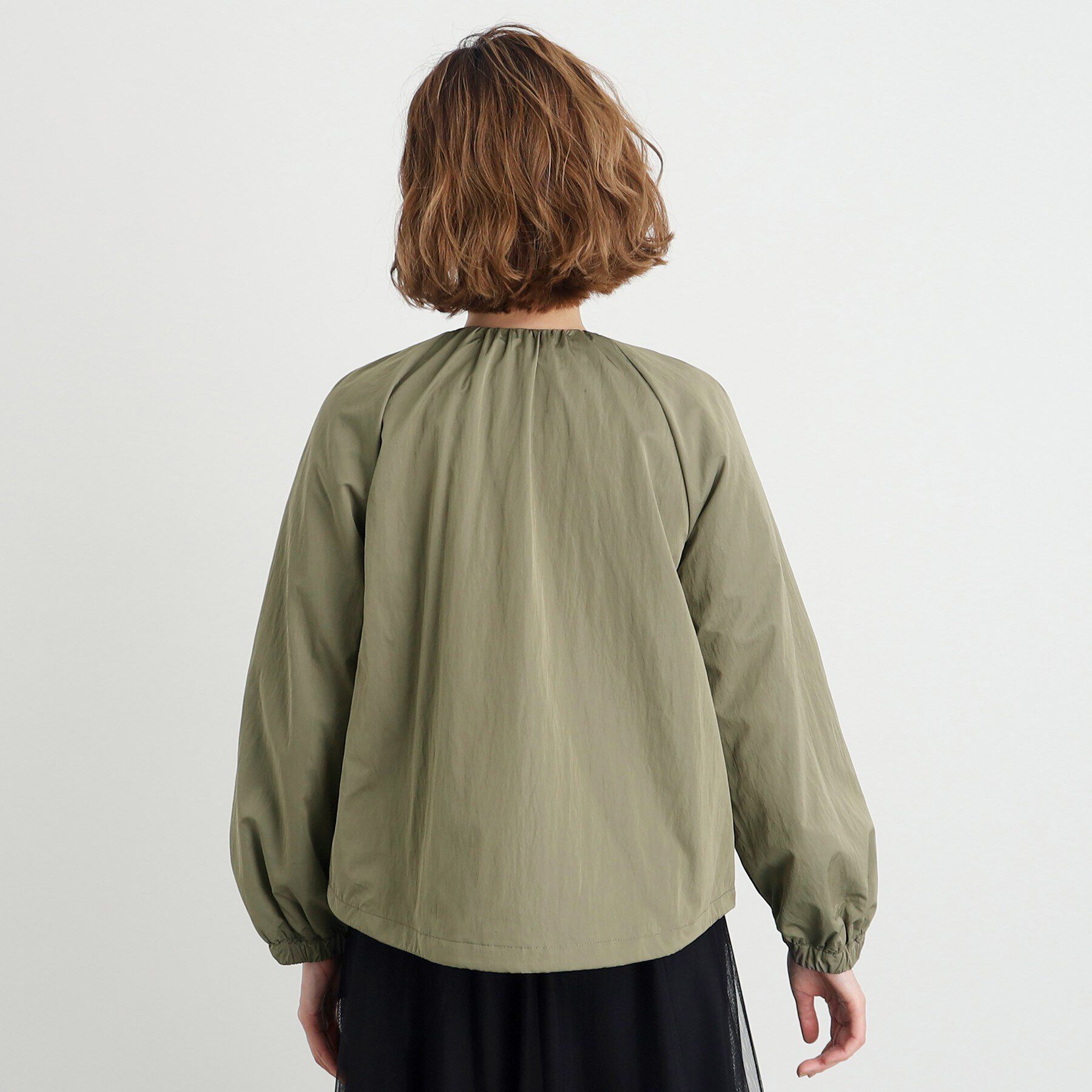 grove「ドロストピーチタフタブルゾン」|ブルゾン・スタジャン|