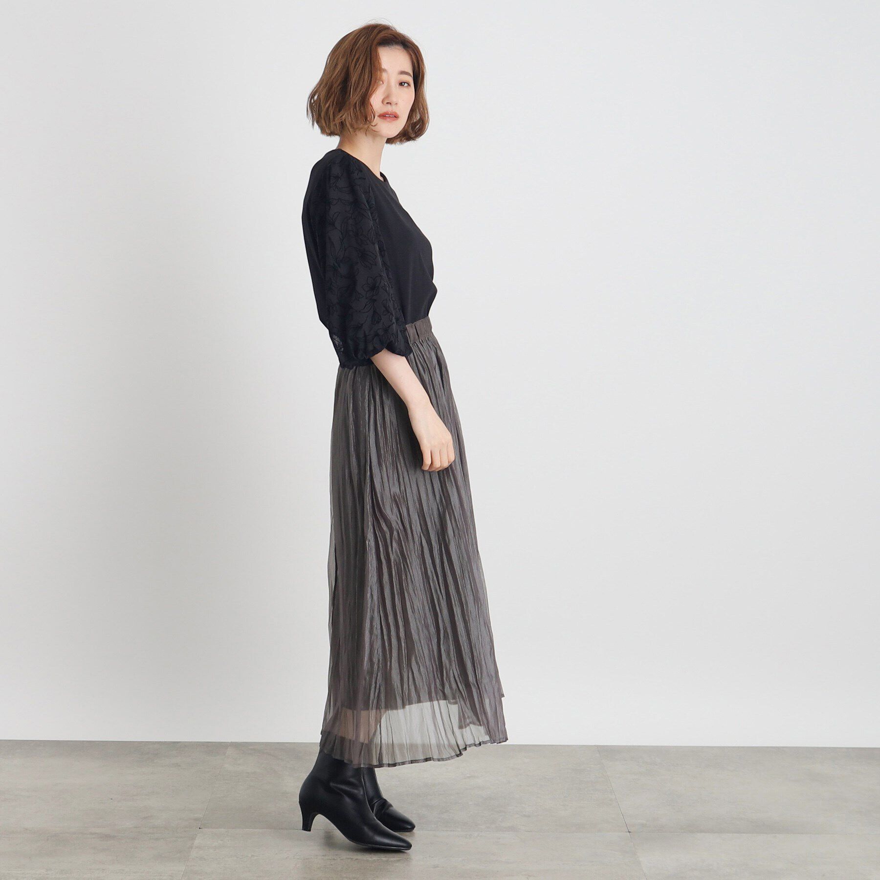 grove「オーガンジープリーツスカート」|スカート|