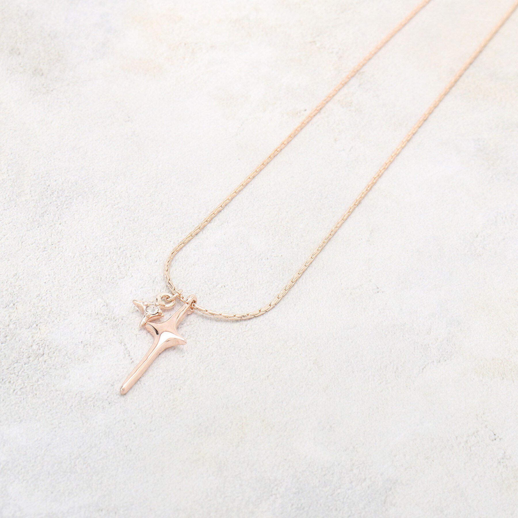 grove「スターアジャスタブルネックレス【2WAY】」|ネックレス|ピンクシルバー(00