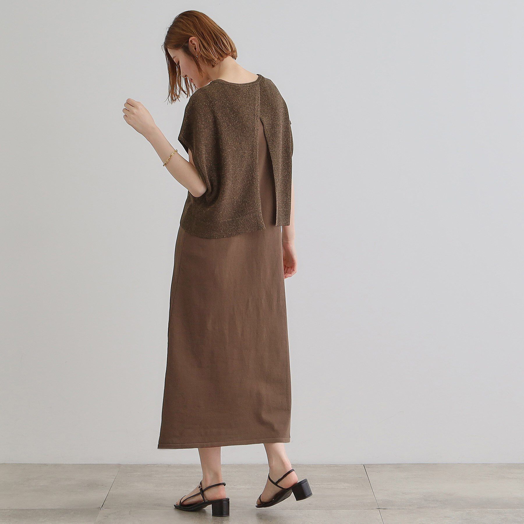 grove「ラメベスト&times;ニットワンピースSET」|ワンピース|