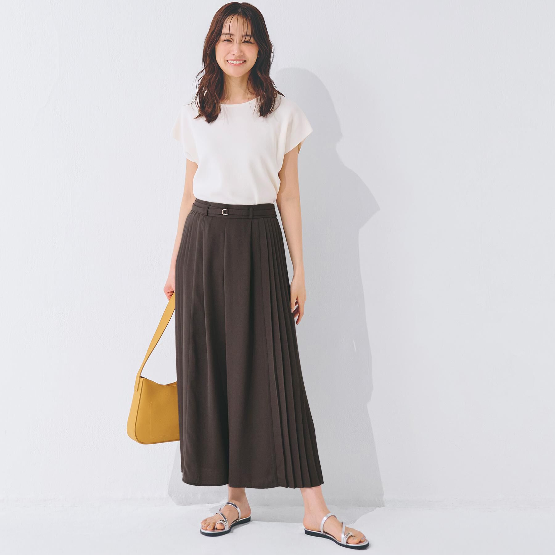 grove「【嬉しい機能付き】やわらかドライタッチフレンチスリーブニット」|ニット・セーター|