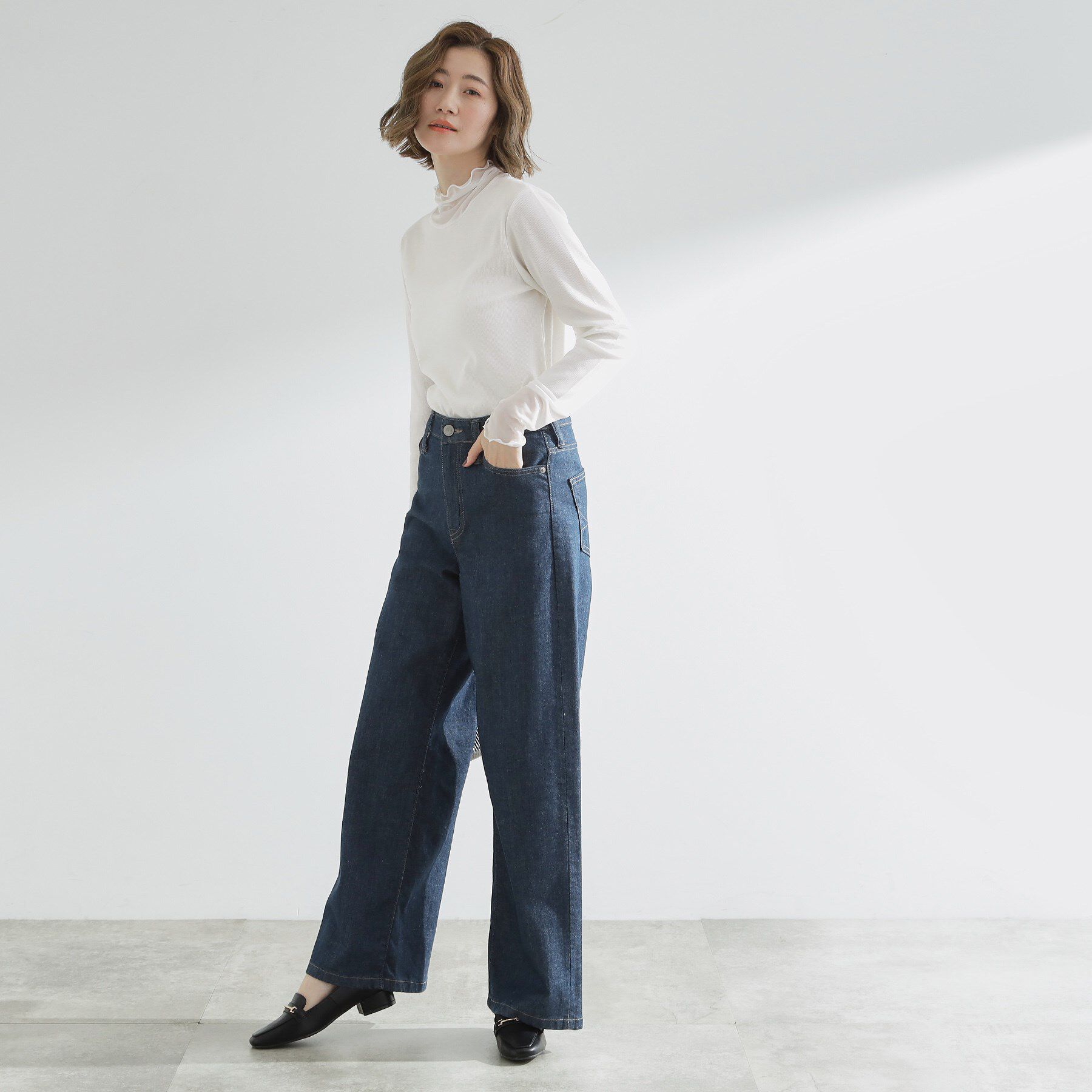 grove「シアー切替ハイネックプルオーバー」|Tシャツ・カットソー|