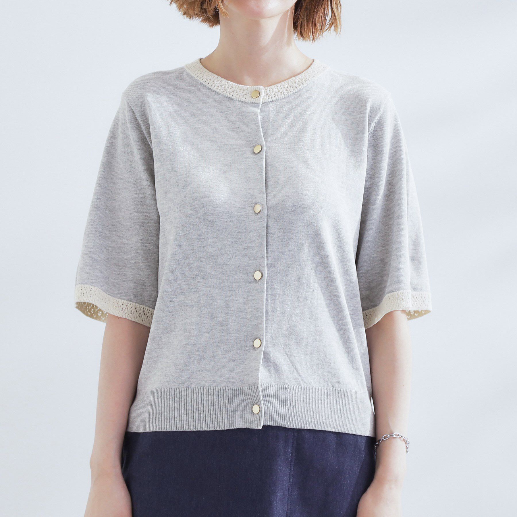 grove「さらりと心地よい　大人のサマーニットカーディガン」|カーディガン|