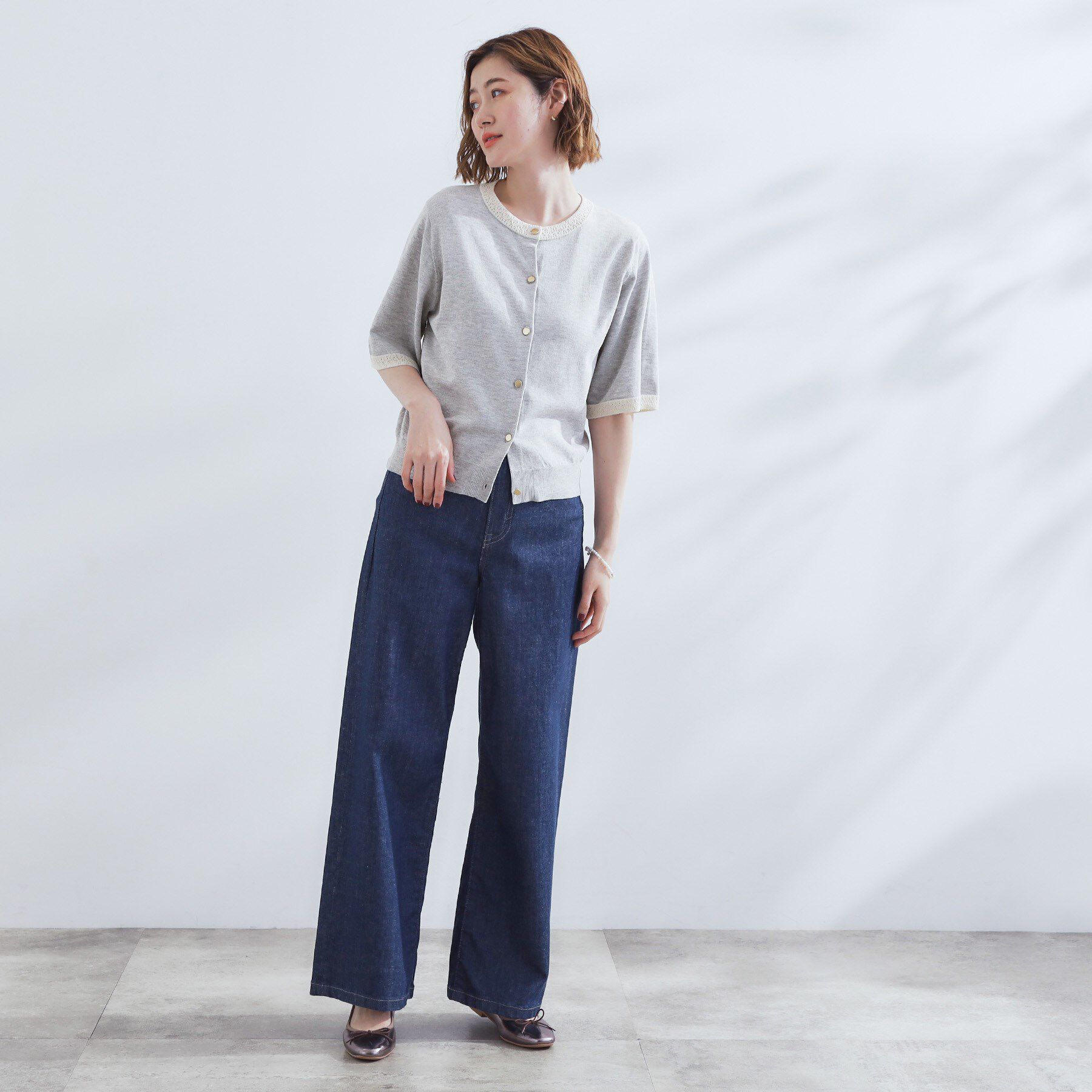 grove「さらりと心地よい　大人のサマーニットカーディガン」|カーディガン|