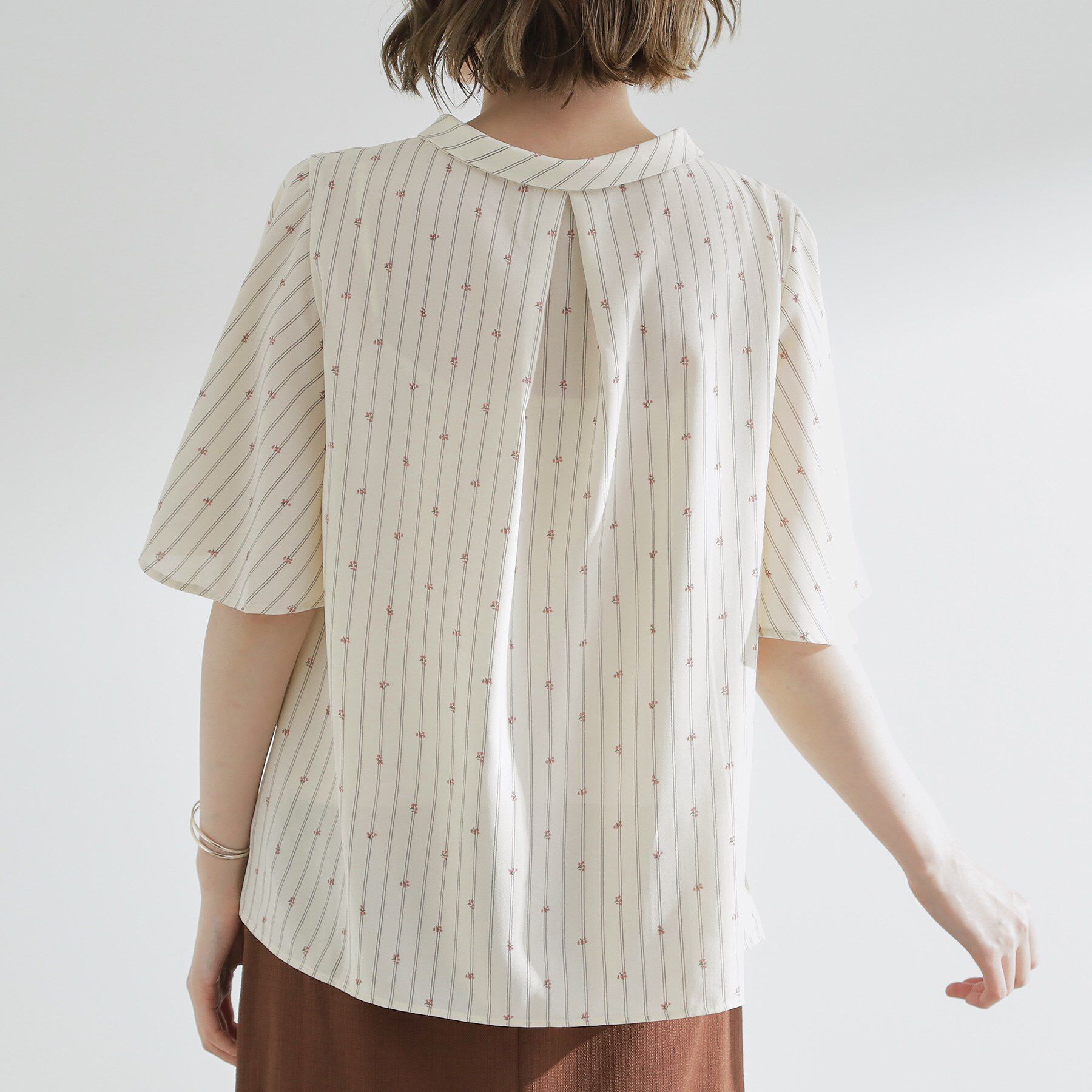 grove「【お仕事/二の腕カバー】パール調使いが華やか 上品ボウタイブラウス」|シャツ・ブラウス|