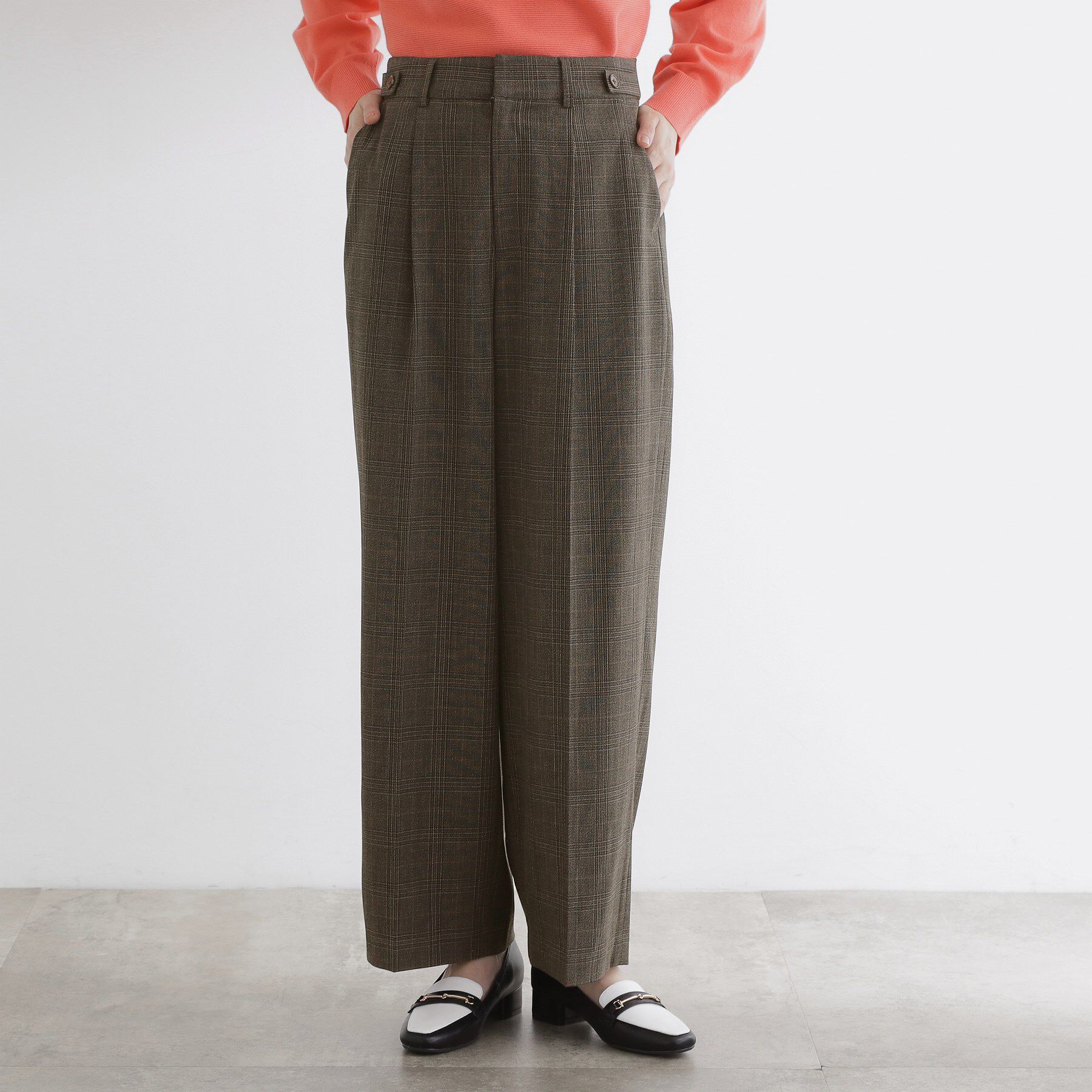 grove「【洗える】毎日履きたいチェックワイドパンツ」|その他|