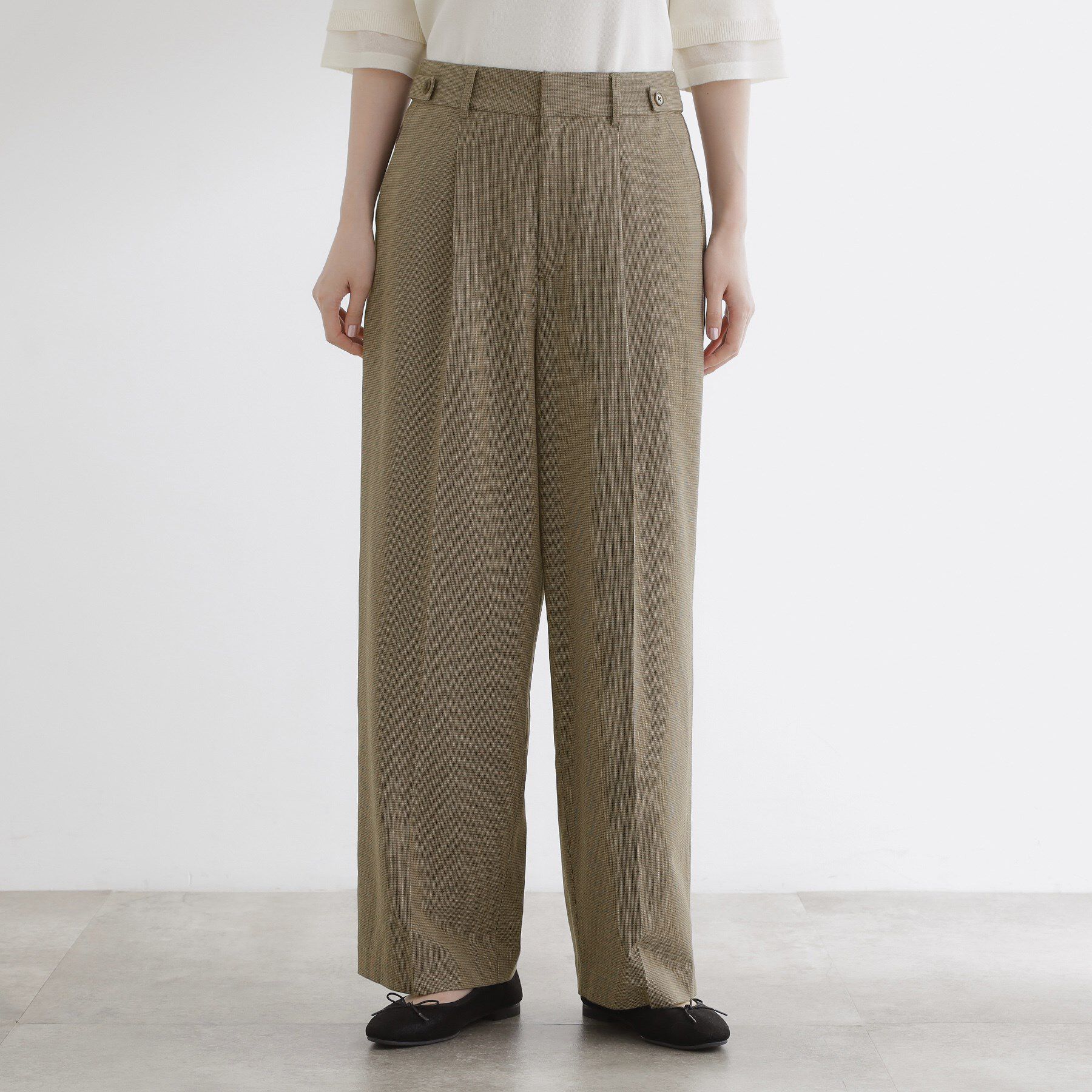grove「【洗える】毎日履きたいチェックワイドパンツ」|その他|