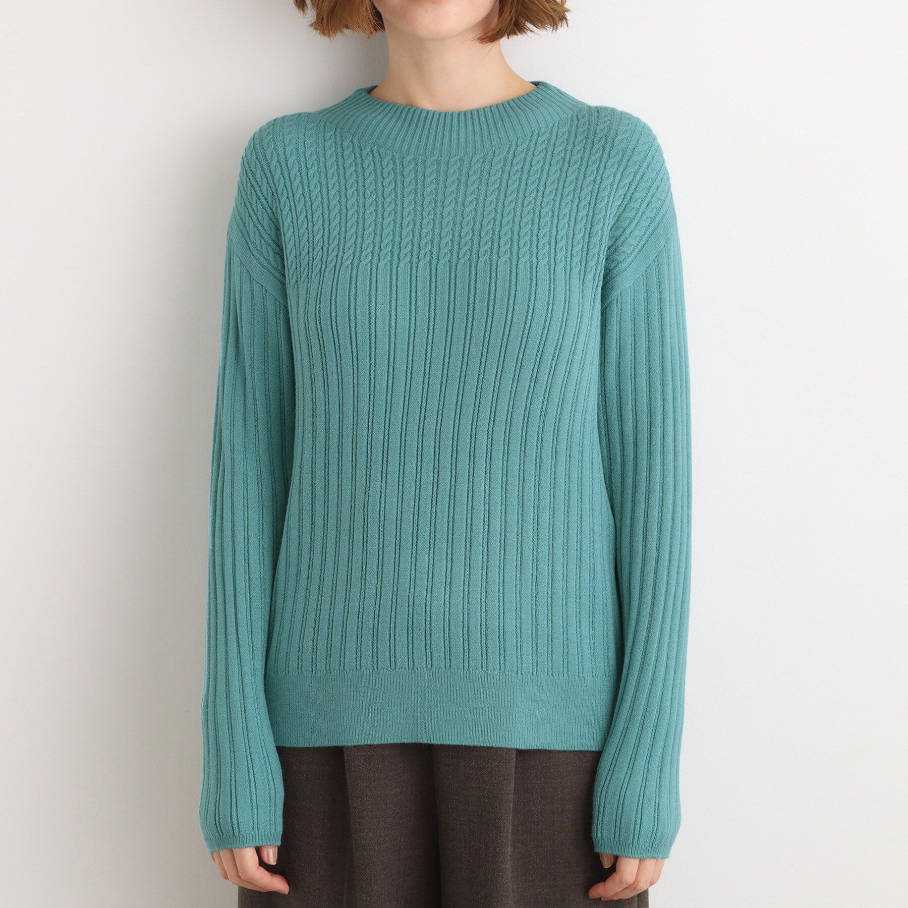 grove「【毛玉軽減／洗える】ミニケーブルニット」|ニット・セーター|