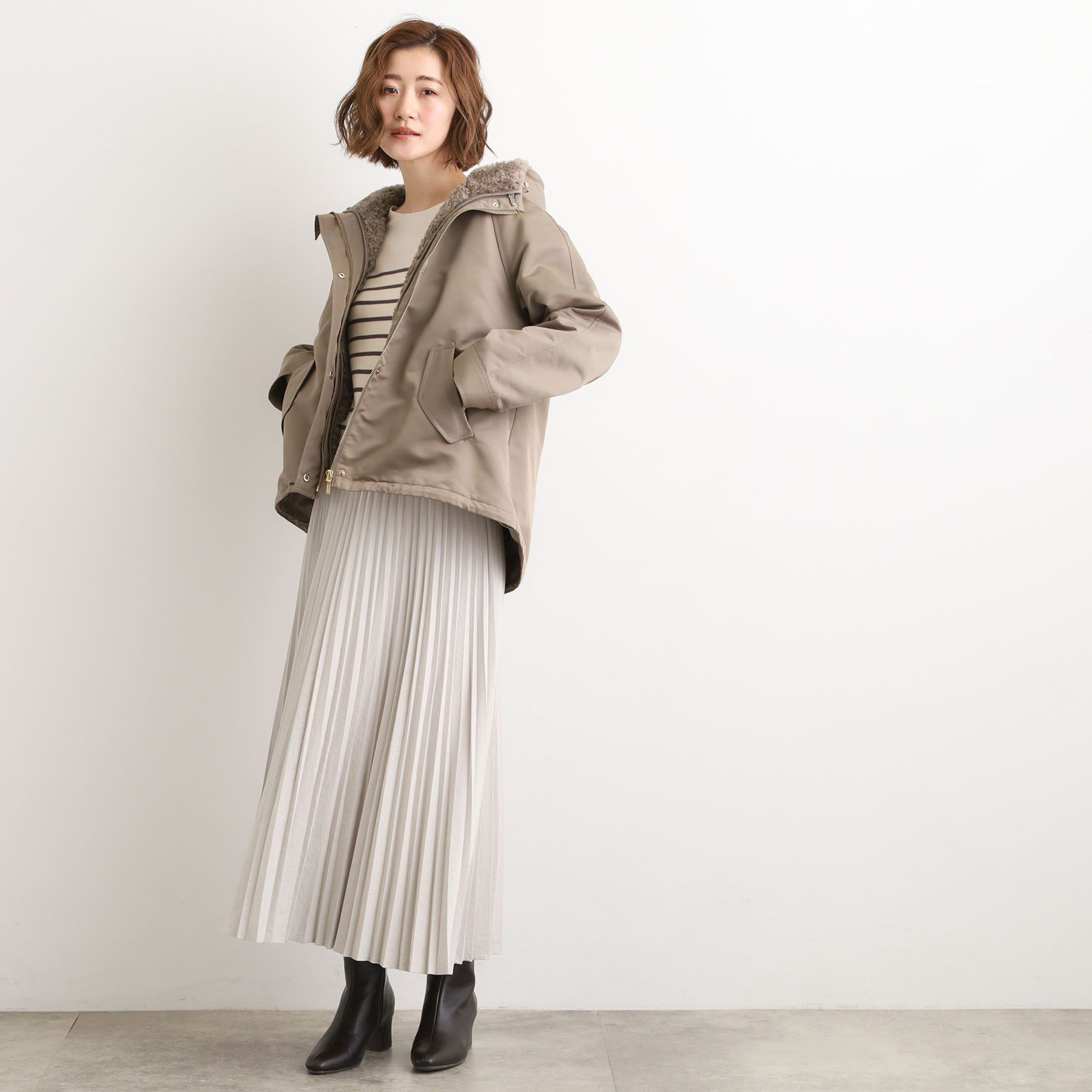 grove「【名品アウター/3WAY・はっ水】ボアライナー付マウンテンパーカ」|ブルゾン・スタジャン|