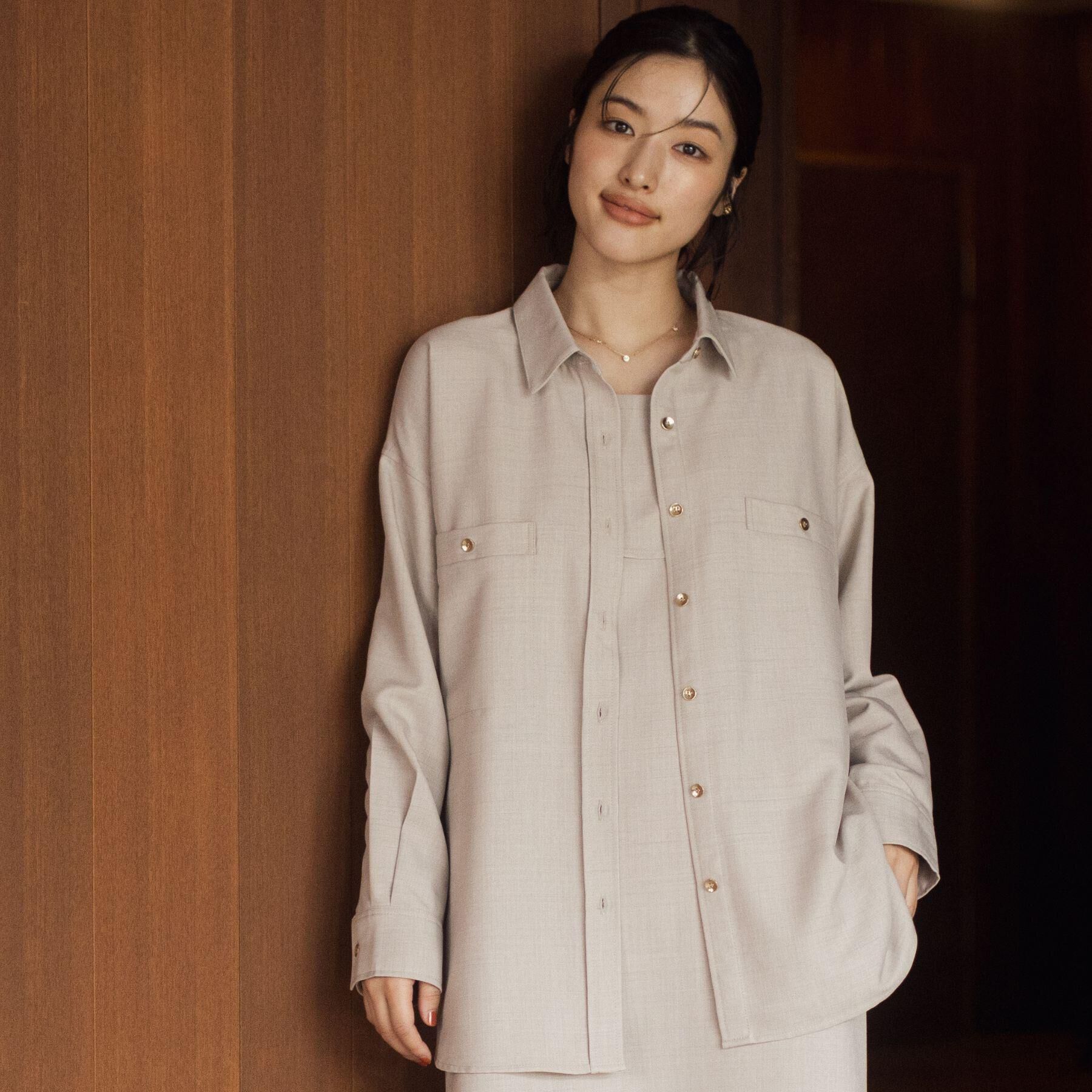 grove「【カセット服/選べる着丈】洗濯機で洗えるオーバーシャツ」|シャツ・ブラウス|