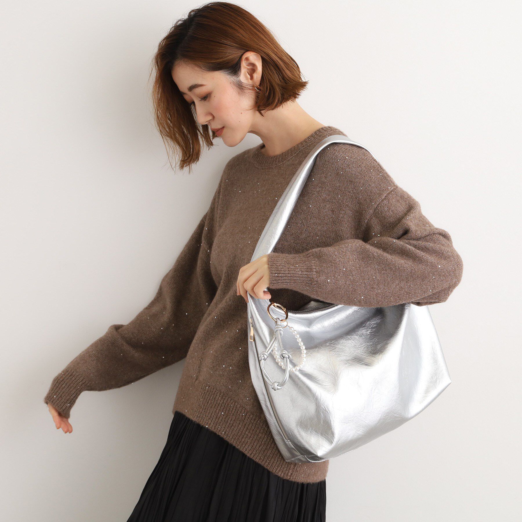 grove「パール調チャームワンショルダー」|ショルダー・メッセンジャー|