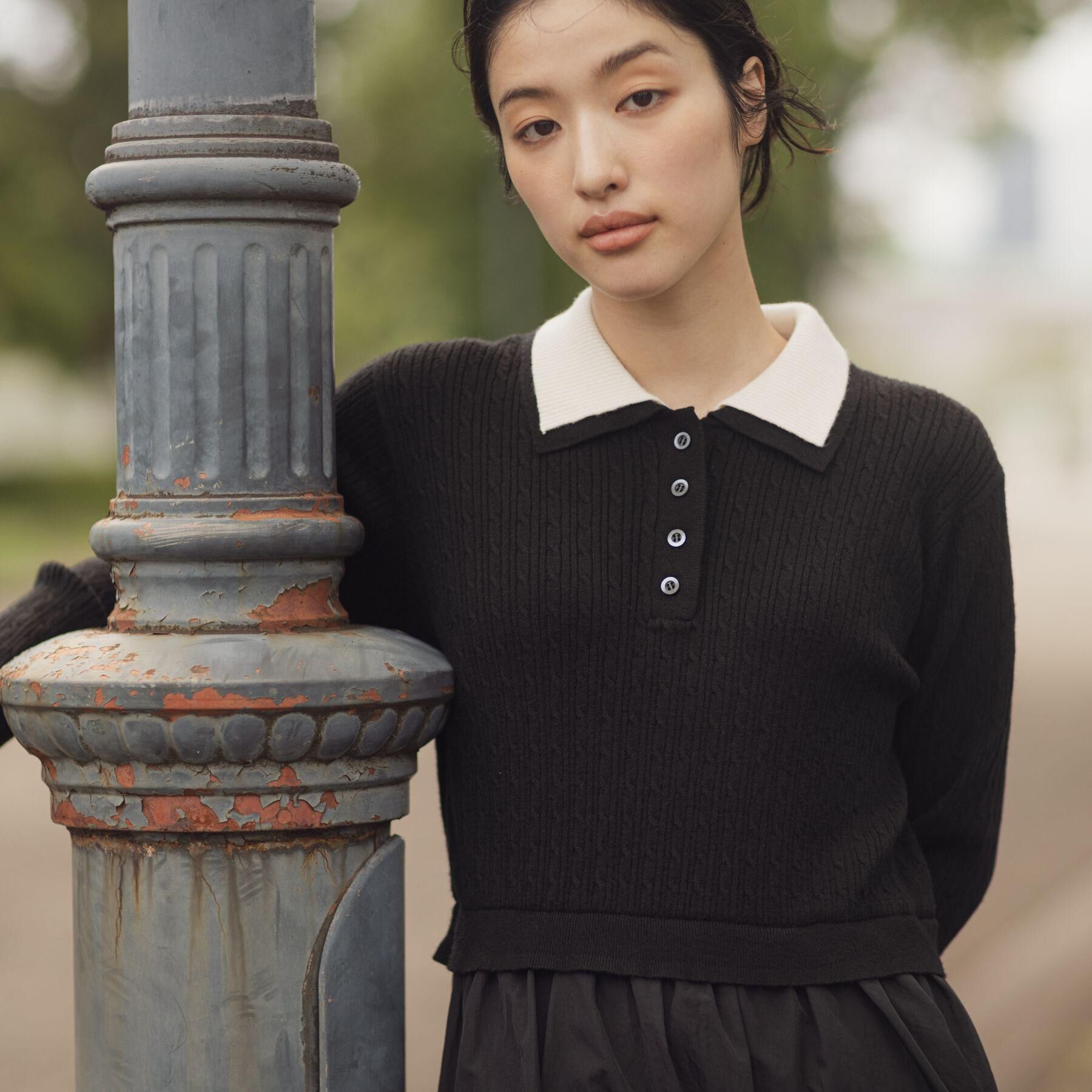 grove「【時短コーデ】ポロニットドッキングワンピース」|ワンピース|