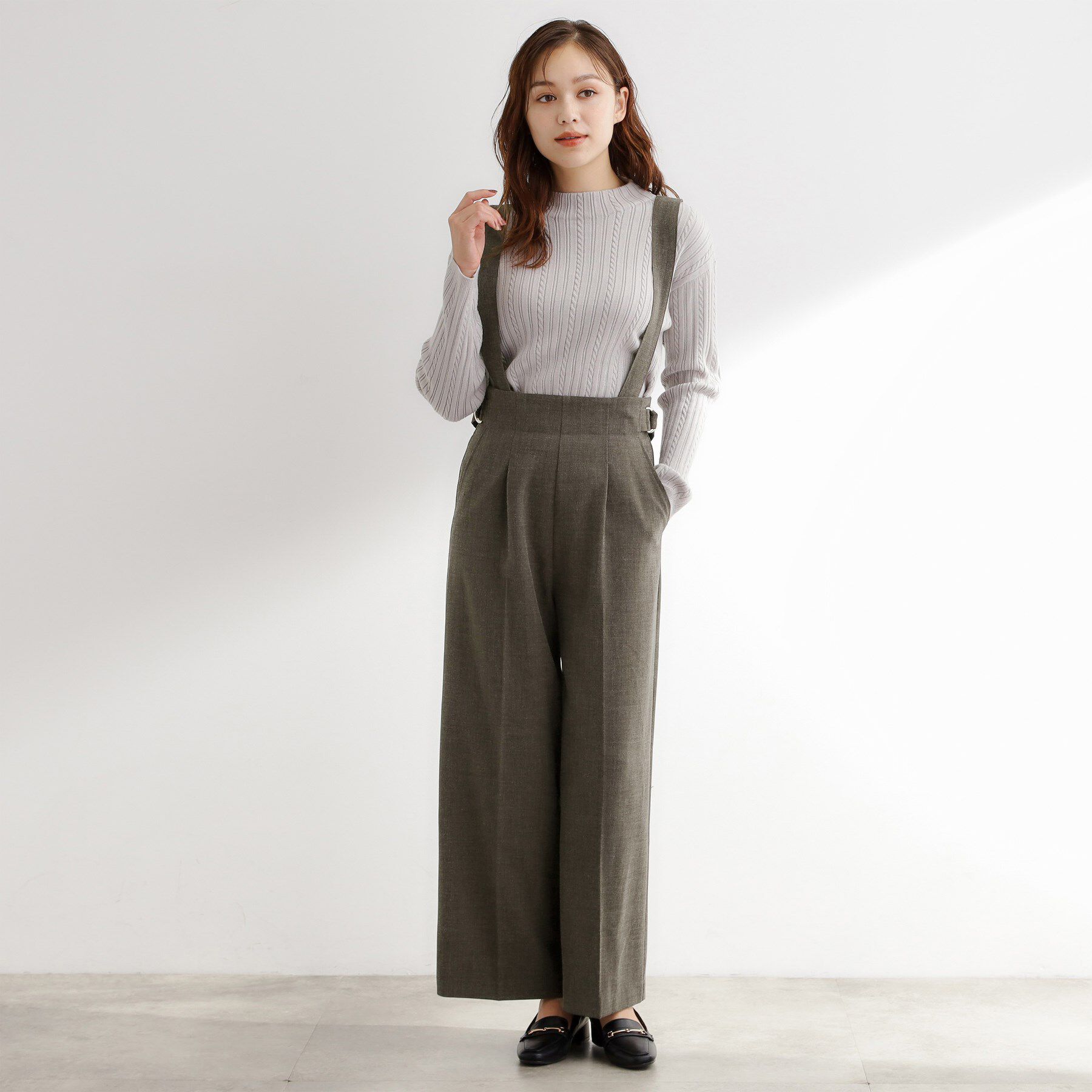 grove「サス付きセンタープレスワイドパンツ」|その他|