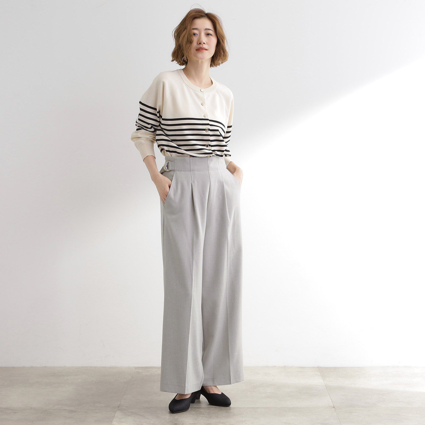 grove「サス付きセンタープレスワイドパンツ」|その他|