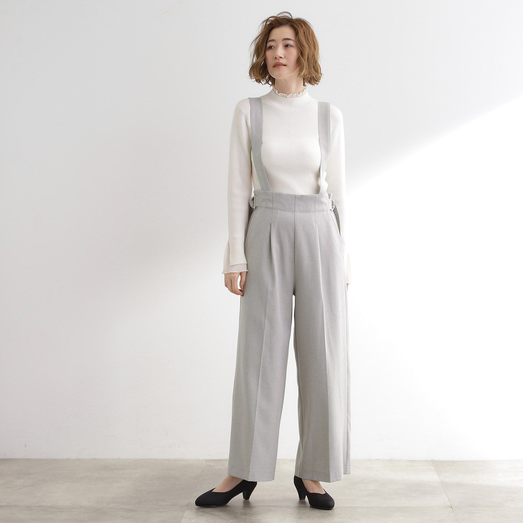 grove「サス付きセンタープレスワイドパンツ」|その他|