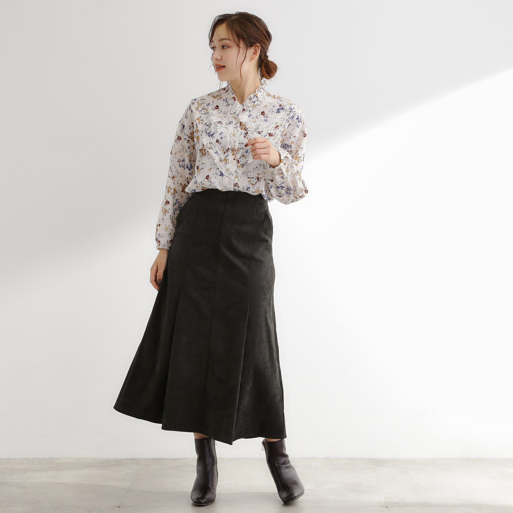 grove「しっとりスエードで描くやわらかなマーメイドスカート」|スカート|