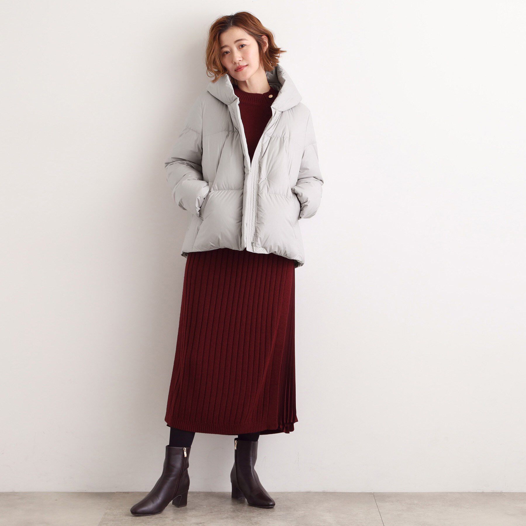 grove「【名品アウター／800FP・多機能】つつまれダウンショート」|ダウン|