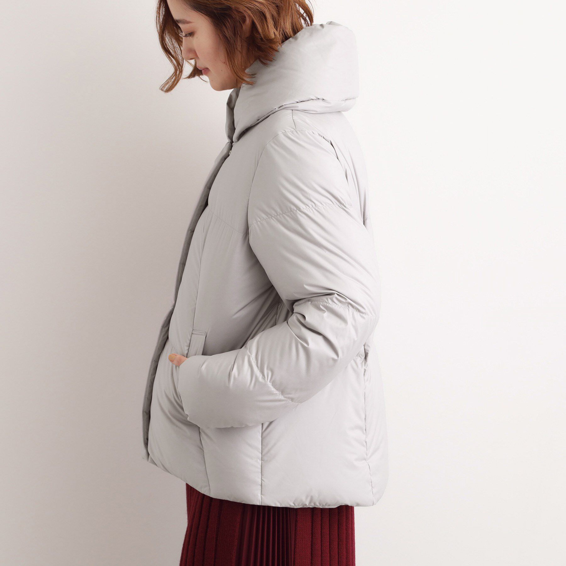 grove「【名品アウター／800FP・多機能】つつまれダウンショート」|ダウン|