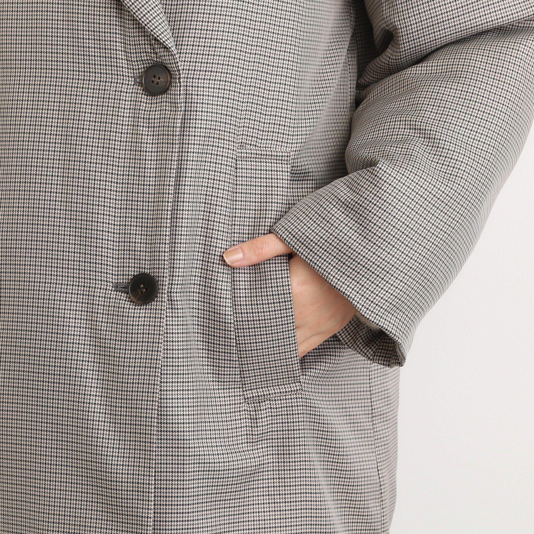 grove「すっきり見え、ステッチレス中綿コート」|ダウン|