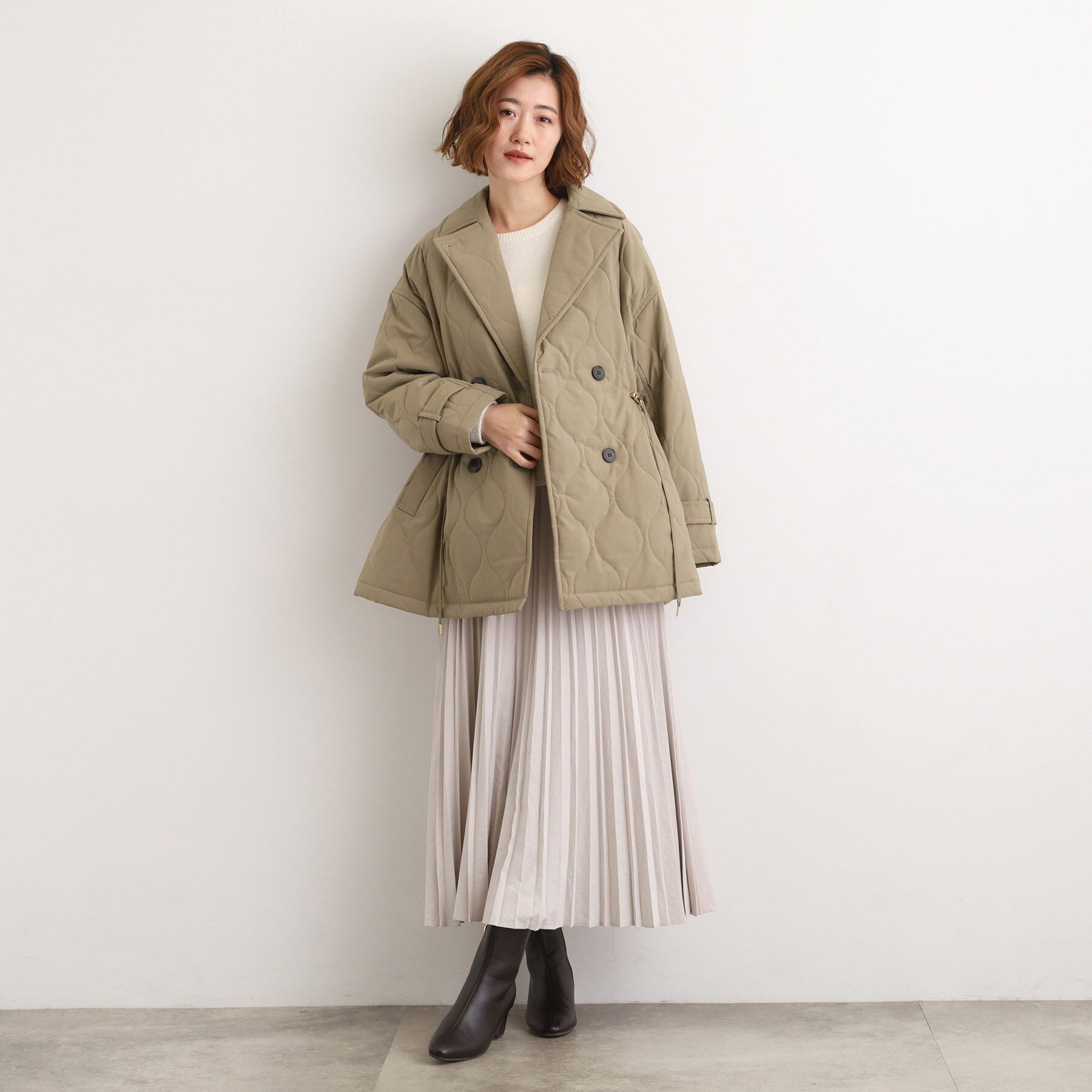 grove「キルティングPコートジャケット」|ピーコート|