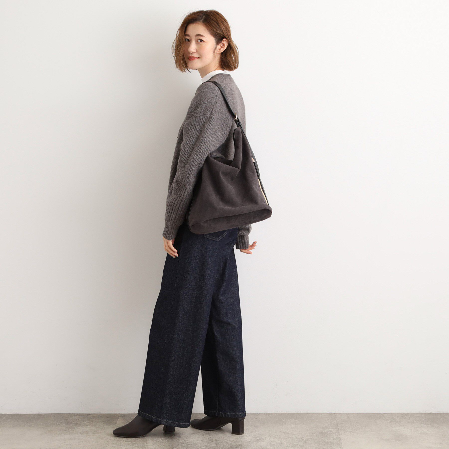 grove「スエード調コンビワンンショルダー」|ショルダー・メッセンジャー|