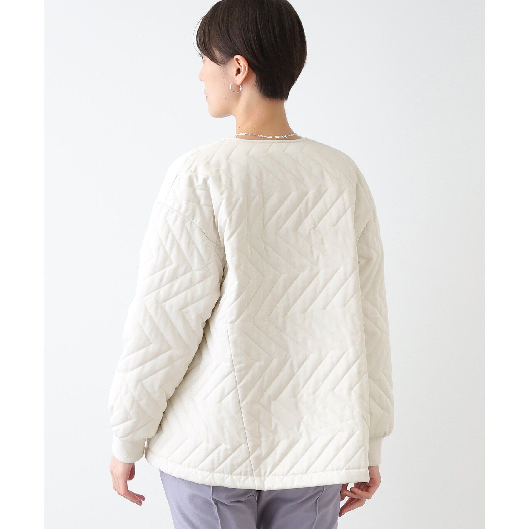 INDIVI「【撥水／UVケア】ミドル丈キルティングコート」|ダウン|