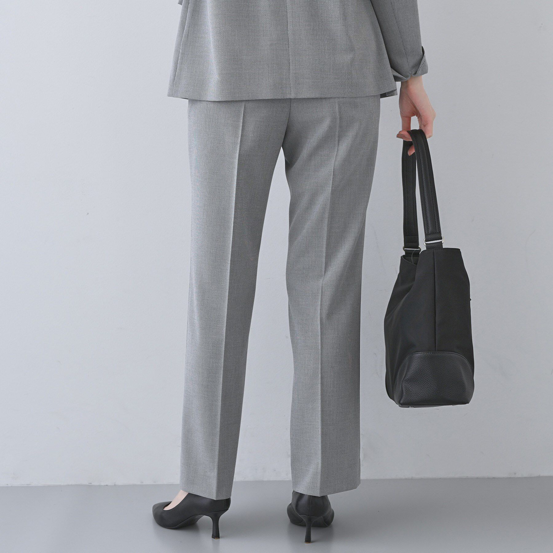 INDIVI「【洗える／夏スーツ】ミニ千鳥柄ストレートパンツ」|その他|
