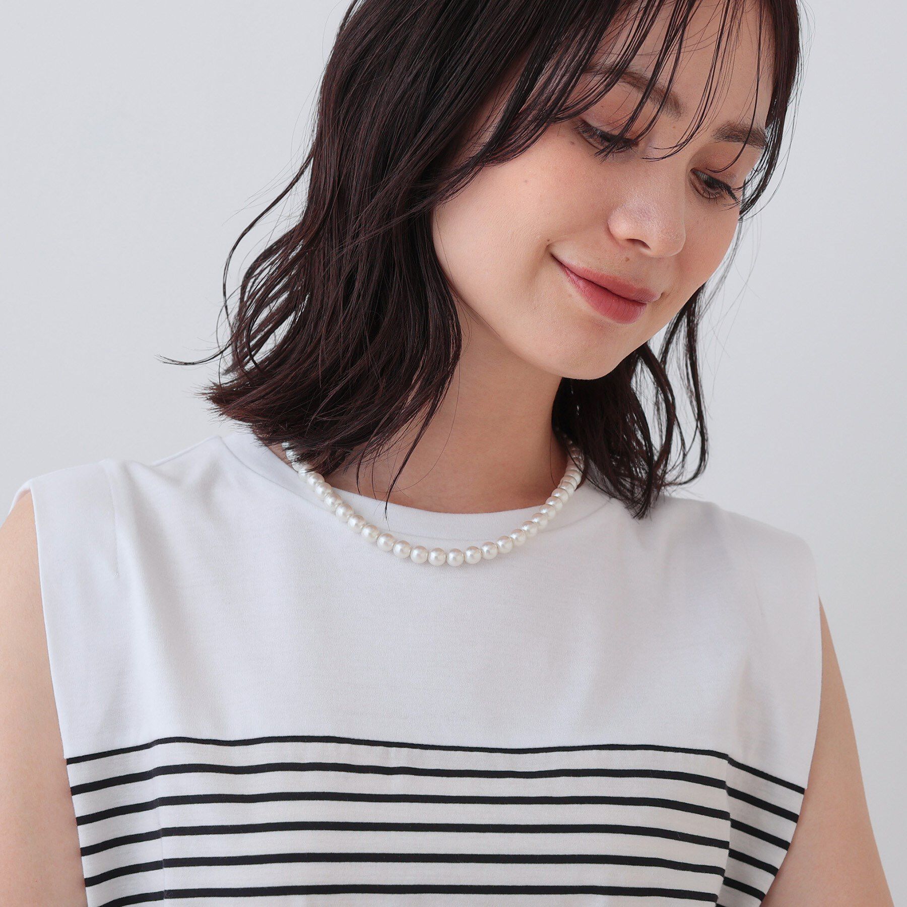 INDIVI「パール調コインショートネックレス」|ネックレス|