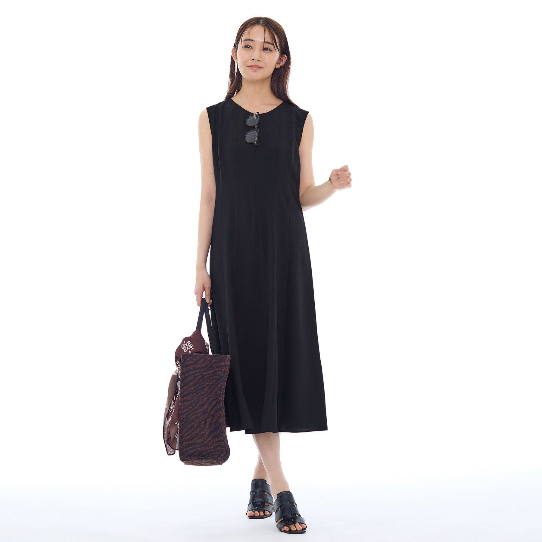 INDIVI「【美シルエット】ノースリーブワンピース」|ワンピース|