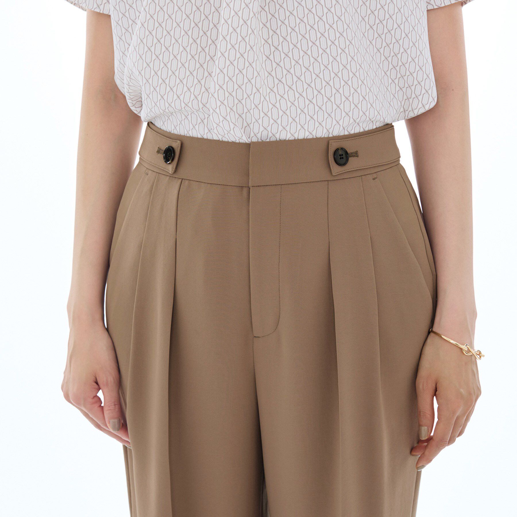 INDIVI「【着心地抜群！】タックワイドパンツ」|その他|