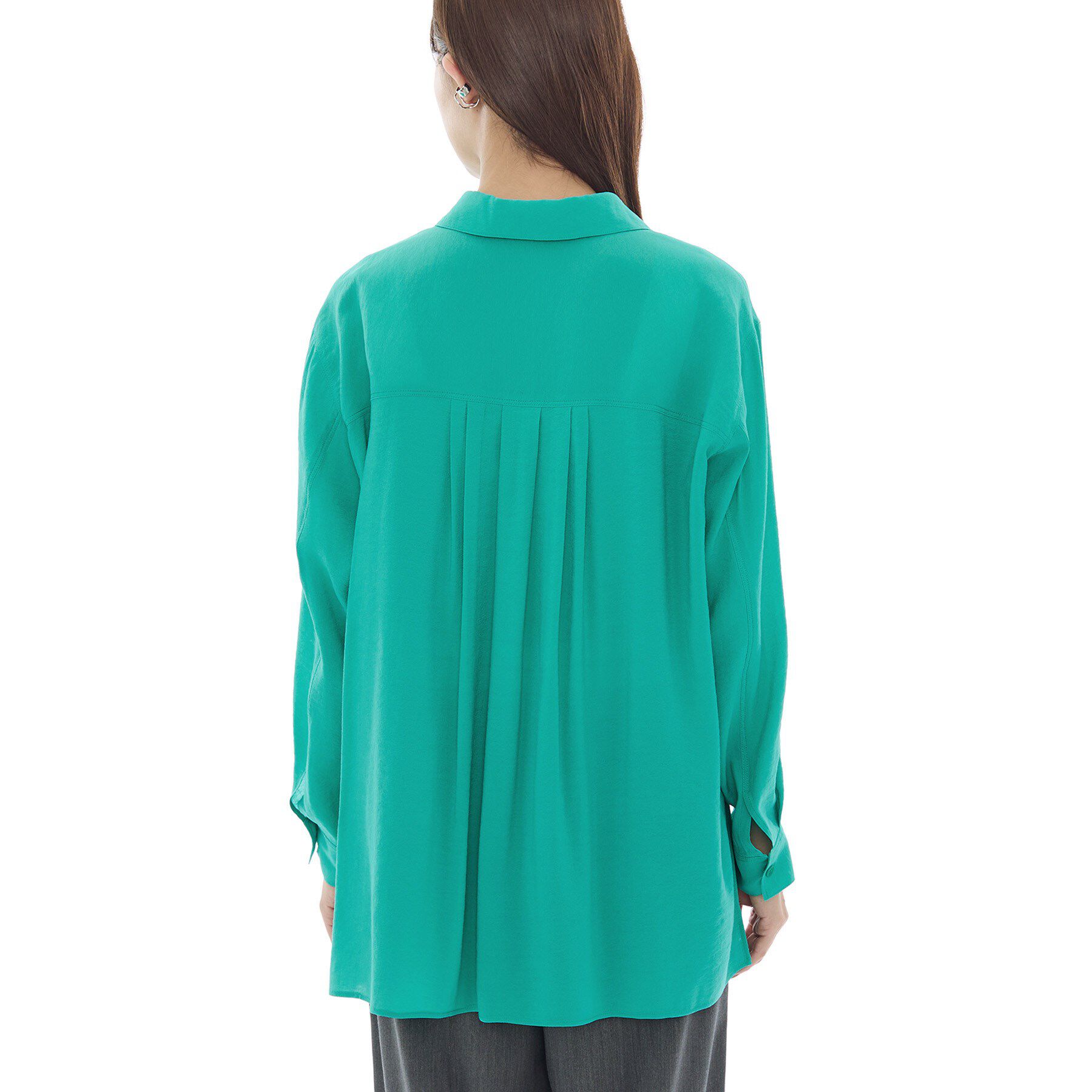 INDIVI「【体型カバー／清涼感】シアーオーバーシャツ」|シャツ・ブラウス|