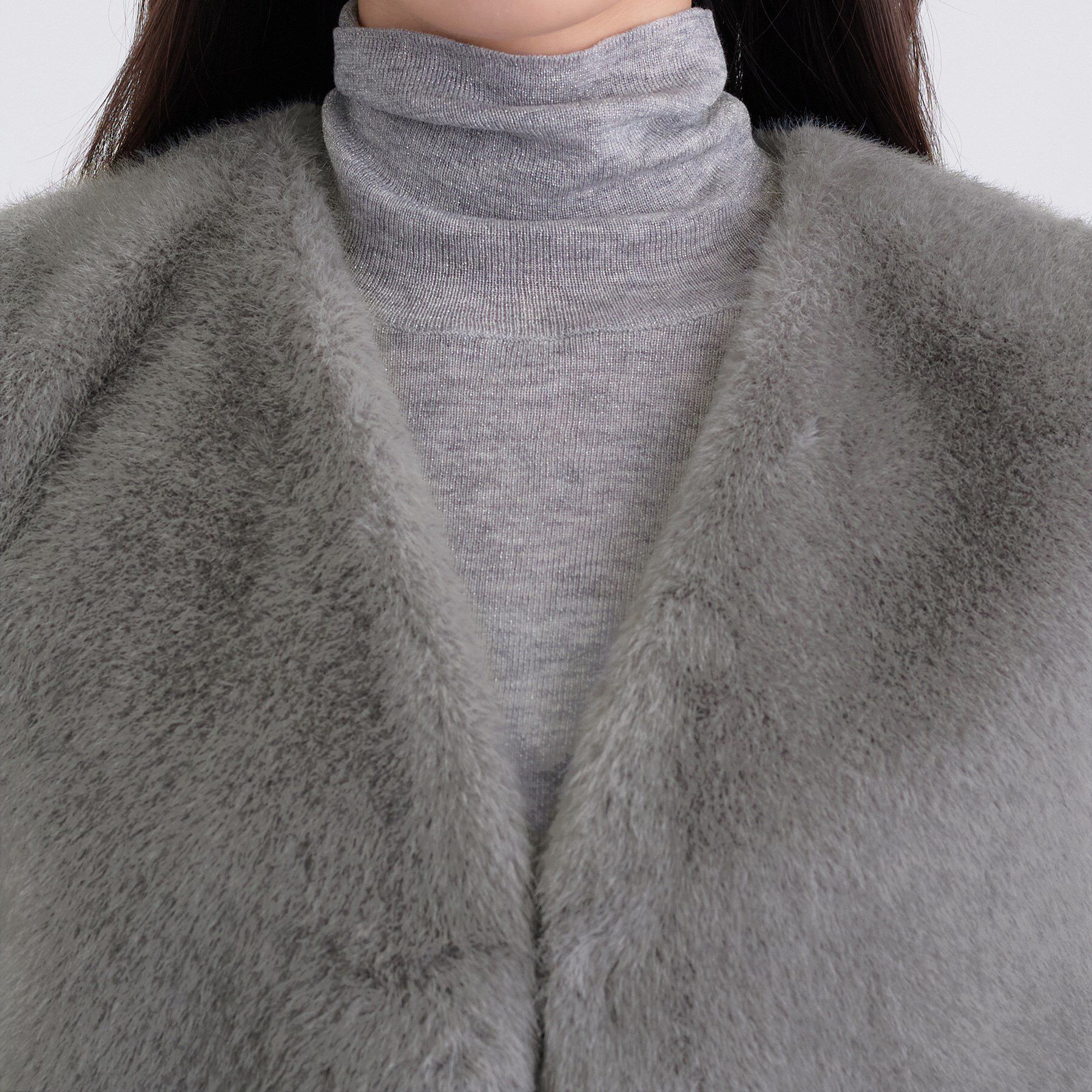 INDIVI「ミンク調フェイクファージレ」|ベスト・ジレ|