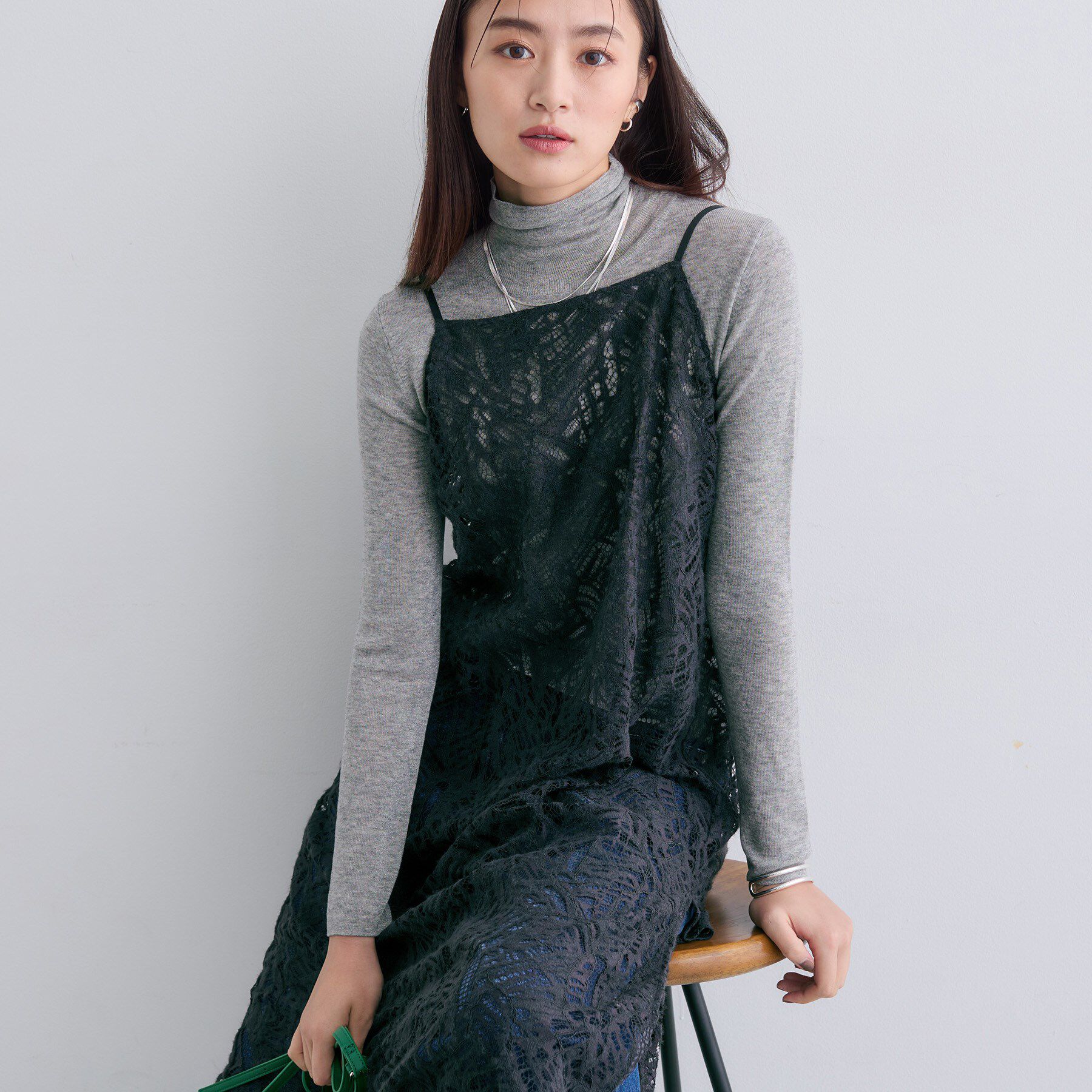 INDIVI「【レイヤード◎】レースキャミドレス」|ワンピース|