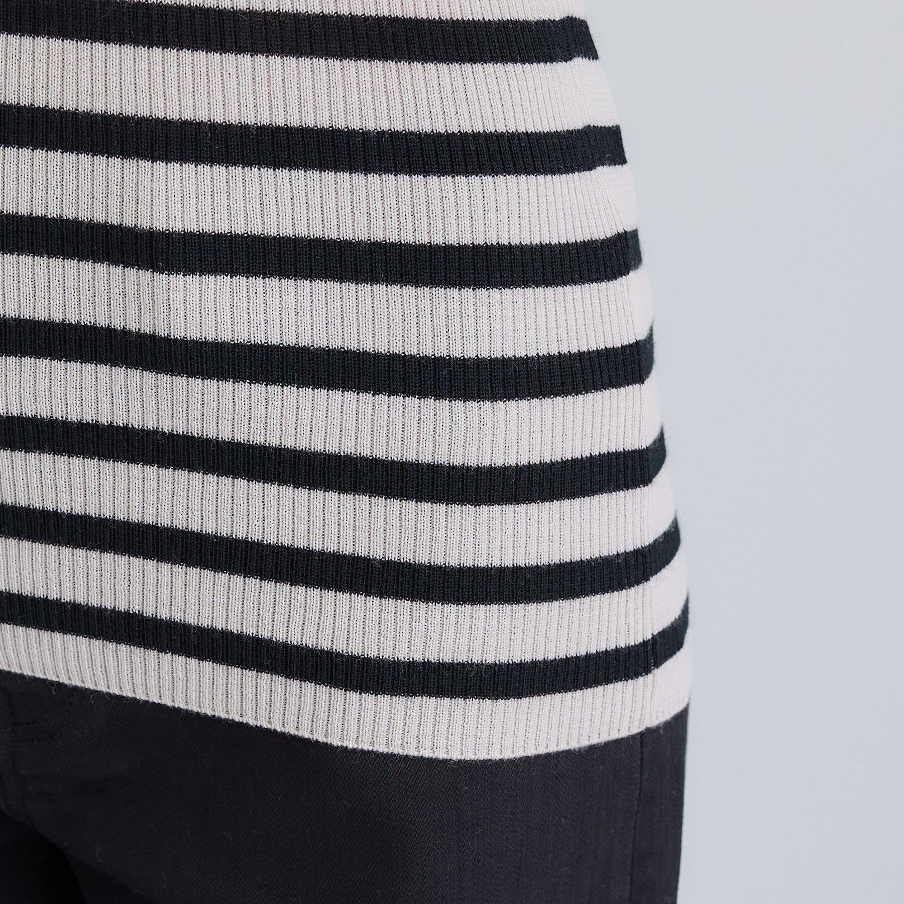 INDIVI「【洗える／毛玉になりにくい】エクストラファインウール リブタートルニット」|ニット・セーター|