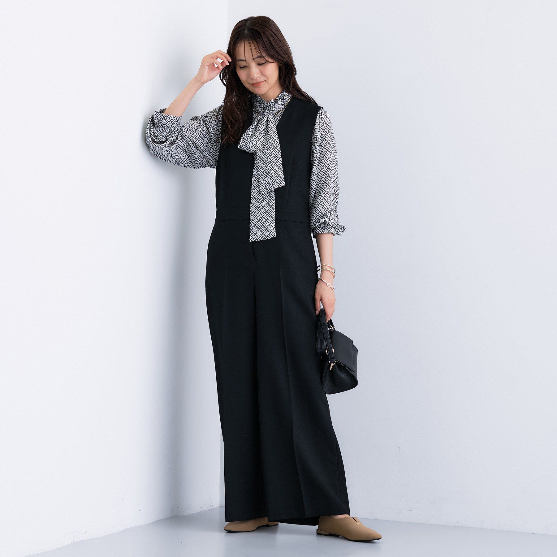 INDIVI「【トレンド／スタイルアップ】ストレッチコンビネゾン」|オールインワン|