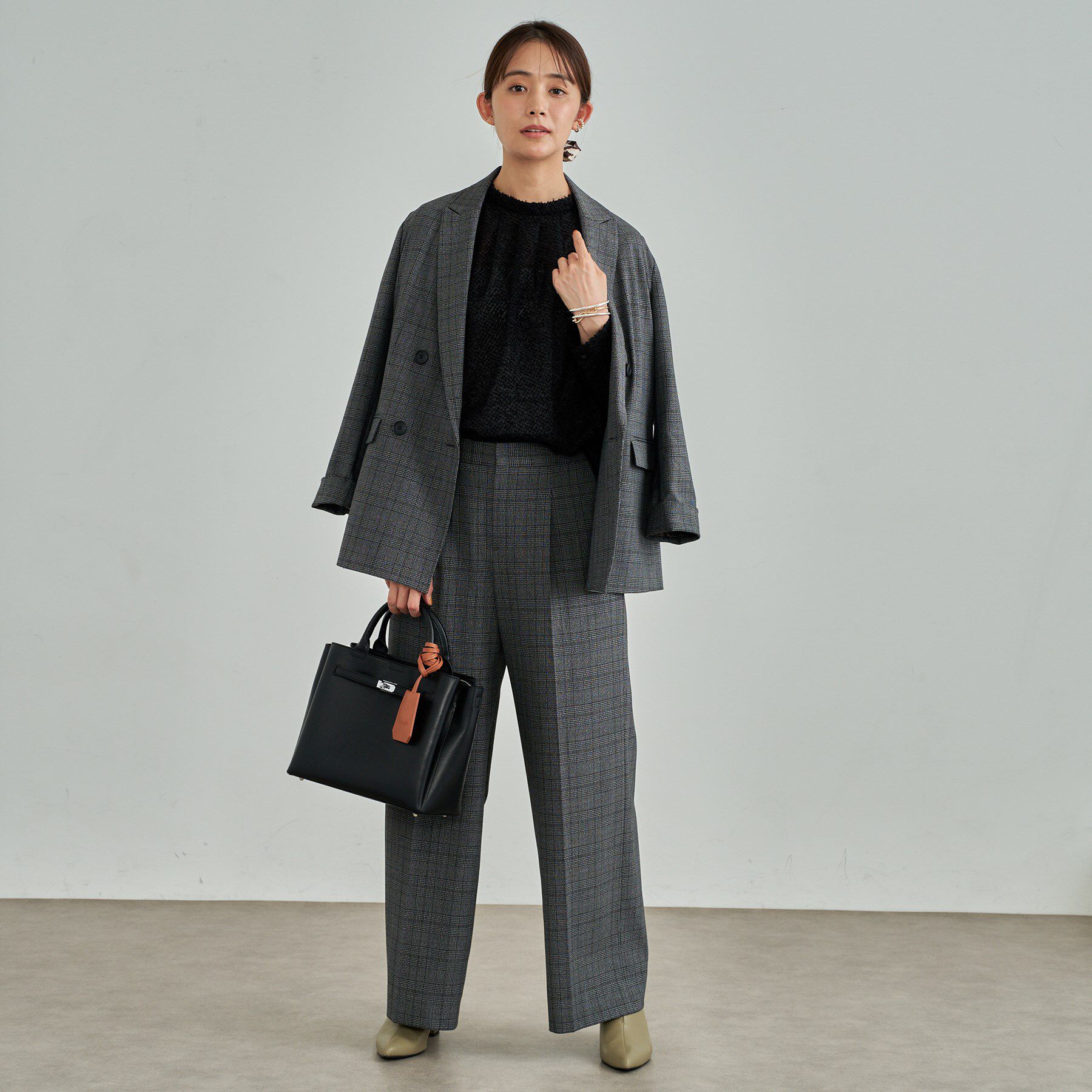 INDIVI「【きれいめ／オフィス／イベント】フェザージャカードブラウス」|シャツ・ブラウス|