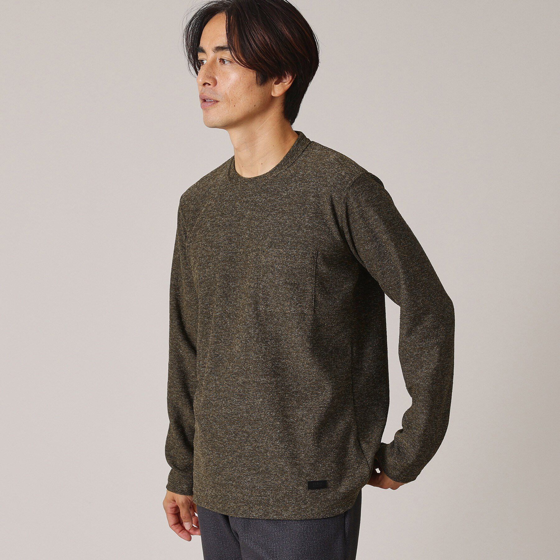 TAKEO KIKUCHI「【尾州織】ウールブレンド パイルカットソー」|Tシャツ・カットソー|