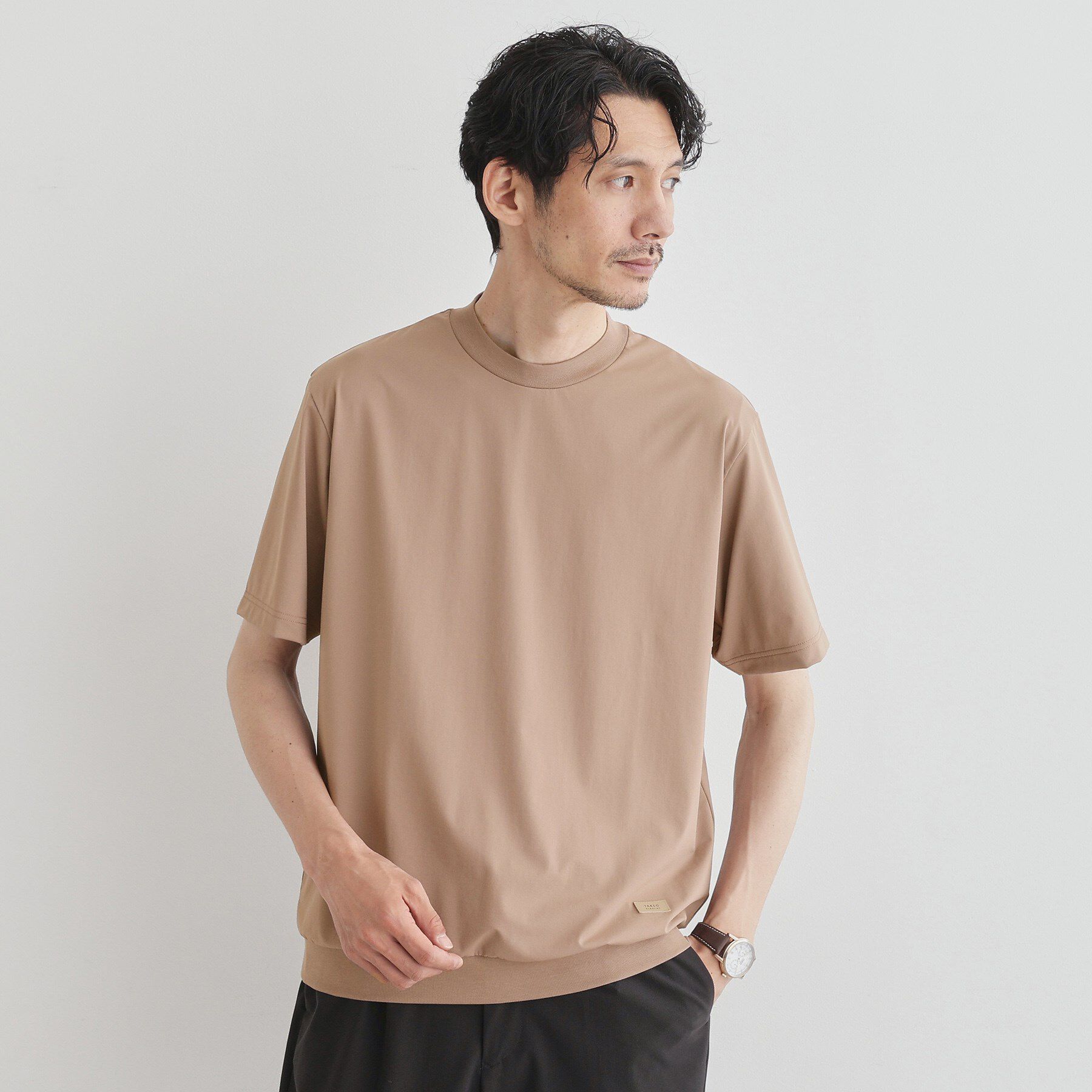 TAKEO KIKUCHI「【COOL CITY WEAR】テーラードTシャツ /接触冷感」|Tシャツ・カットソー|ピンクベージュ(05
