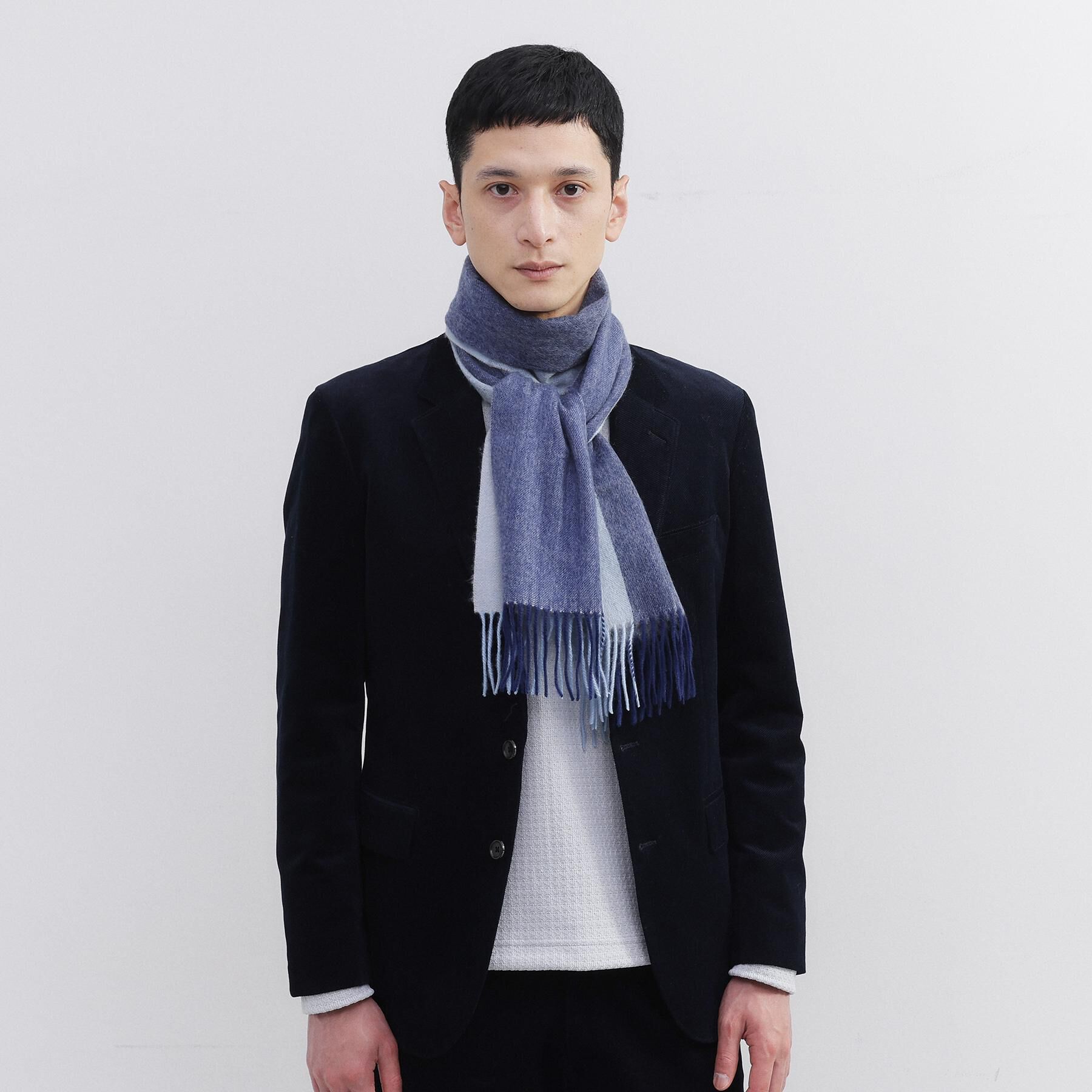 TAKEO KIKUCHI「【洗えるカシミヤ】ピュアカシミヤ 4面パネルマフラー」|ストール|