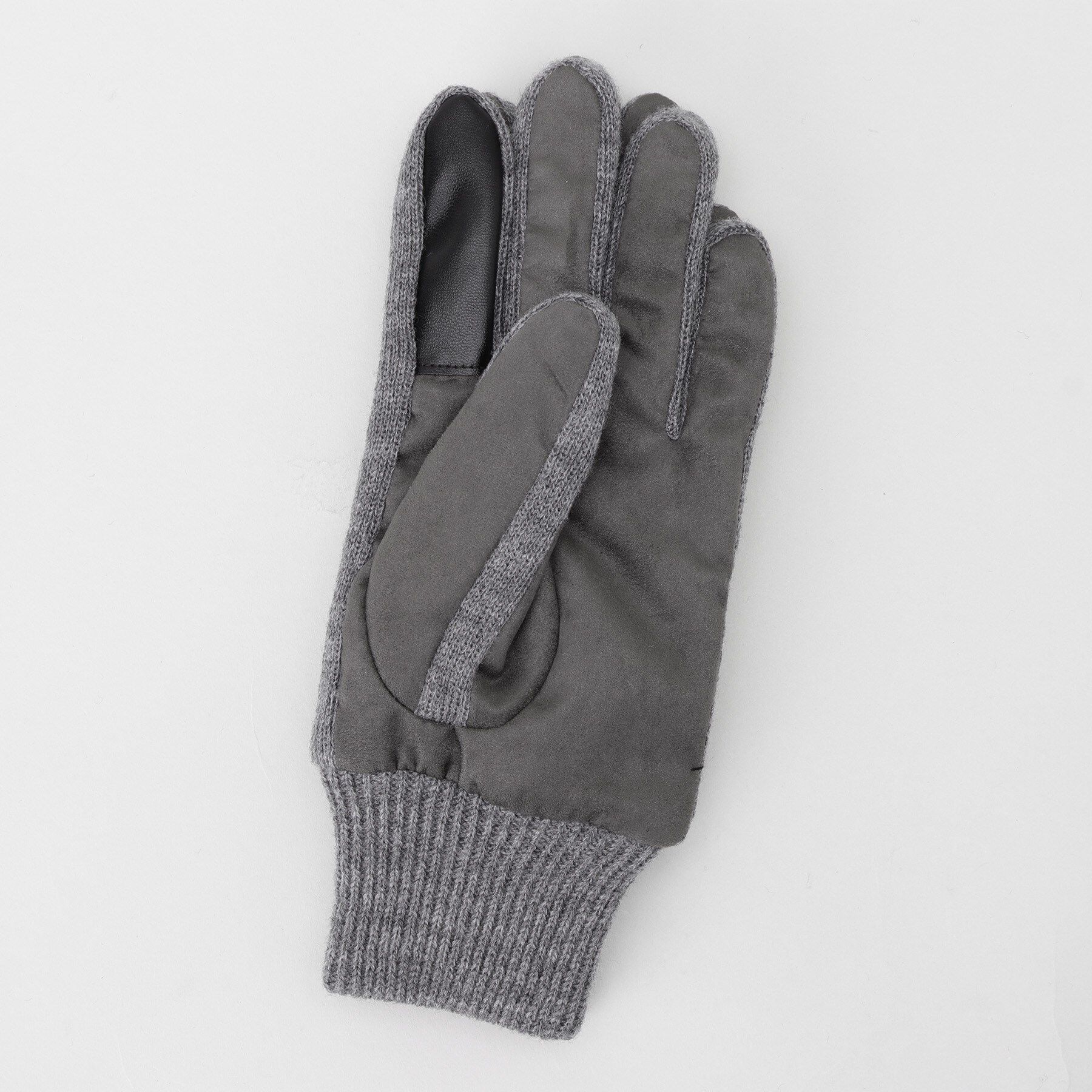 TAKEO KIKUCHI「スエード調ニットコンビ ウォッシャブルグローブ」|手袋|