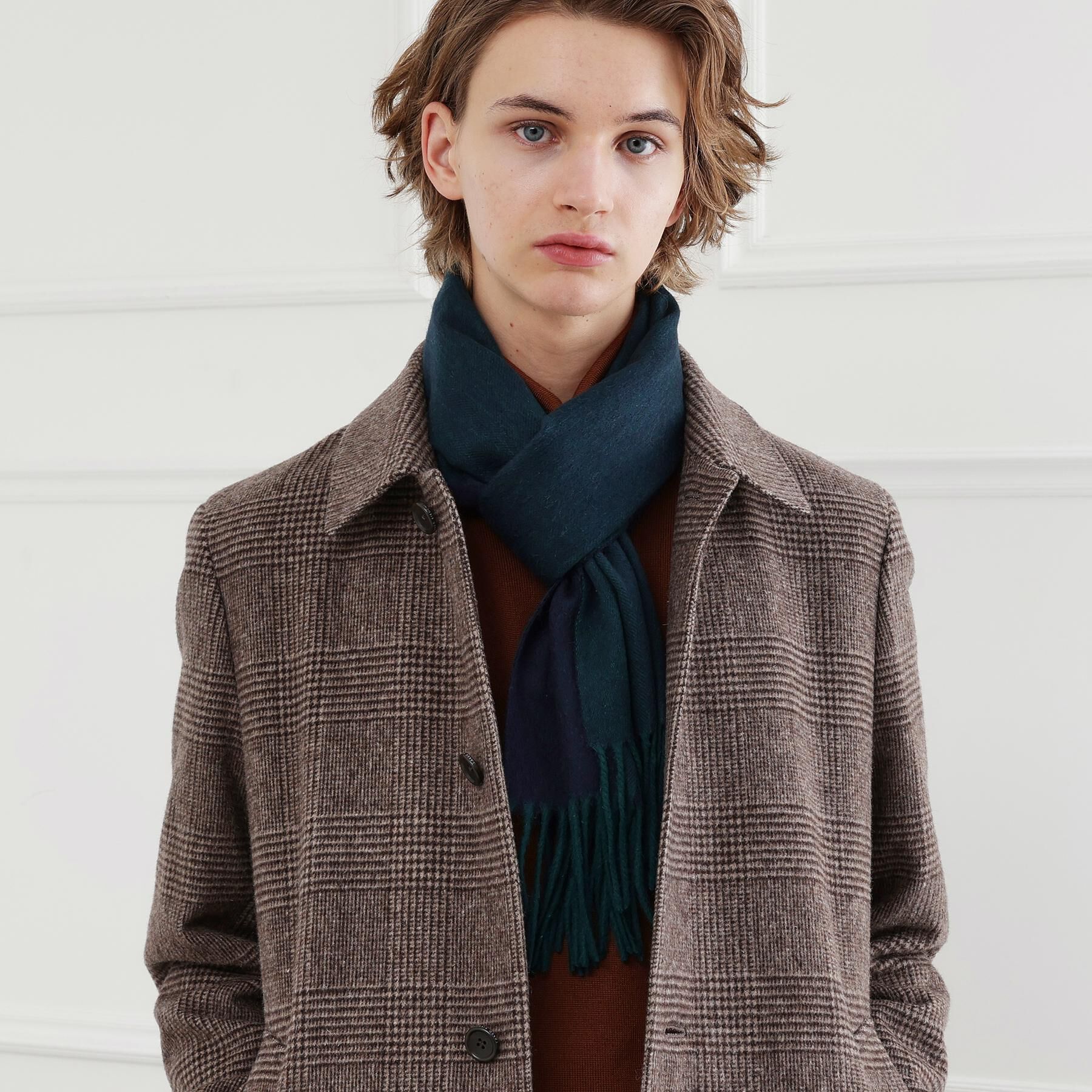 TAKEO KIKUCHI「【ラッピング巾着セット】カシミヤブレンド リバーシブルマフラー」|ストール|