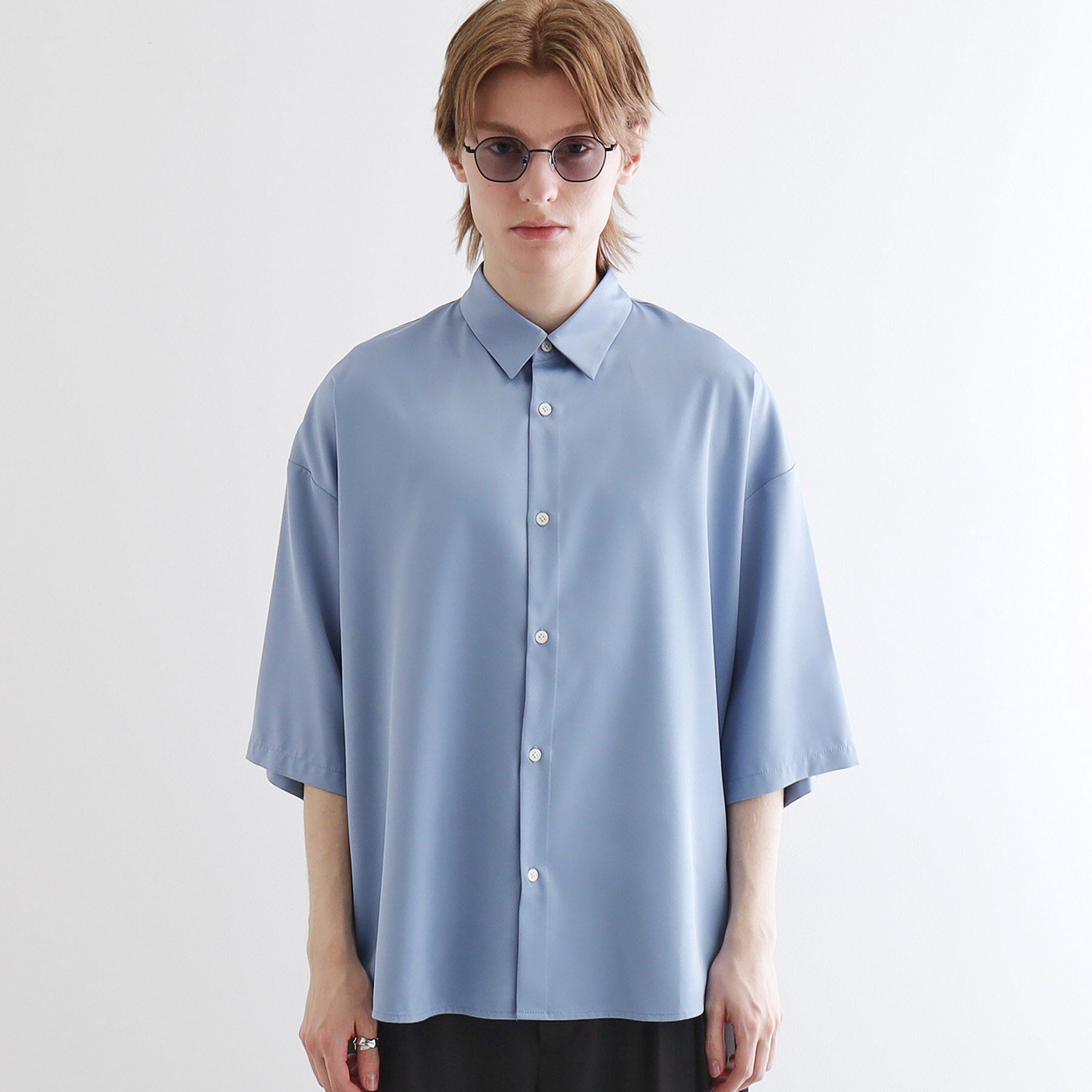 tk.TAKEO KIKUCHI「【WEB限定】無地/花柄アソートドレープ半袖シャツ」|シャツ・ブラウス|