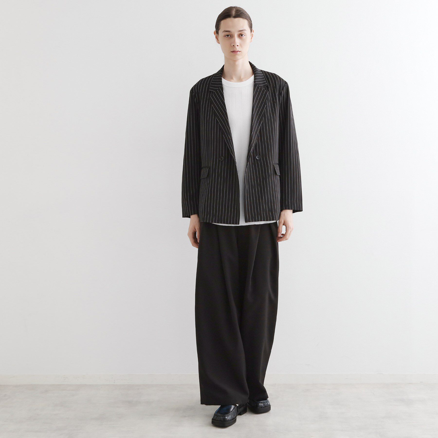 tk.TAKEO KIKUCHI「【セットアップ対応】ピンストライプルーズジャケット」|テーラードジャケット|