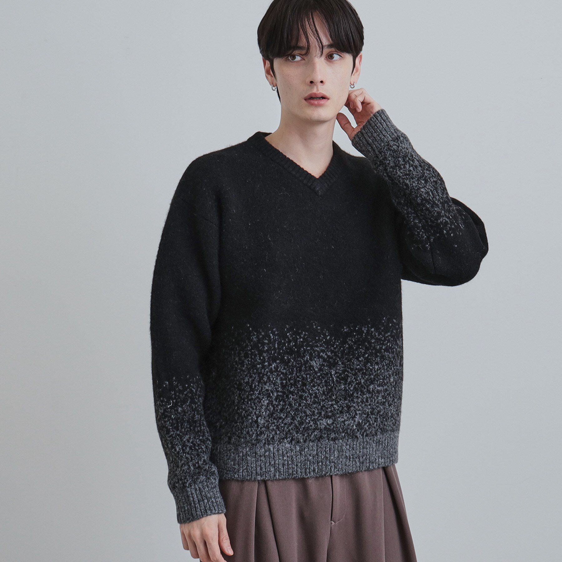 tk.TAKEO KIKUCHI「ミスティーシャギーVネックニット」|ニット・セーター|