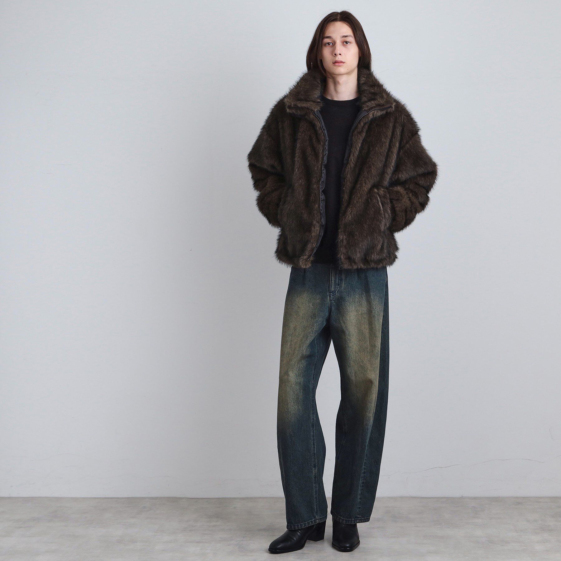 tk.TAKEO KIKUCHI「ミックスフェイクファーブルゾン」|ブルゾン・スタジャン|