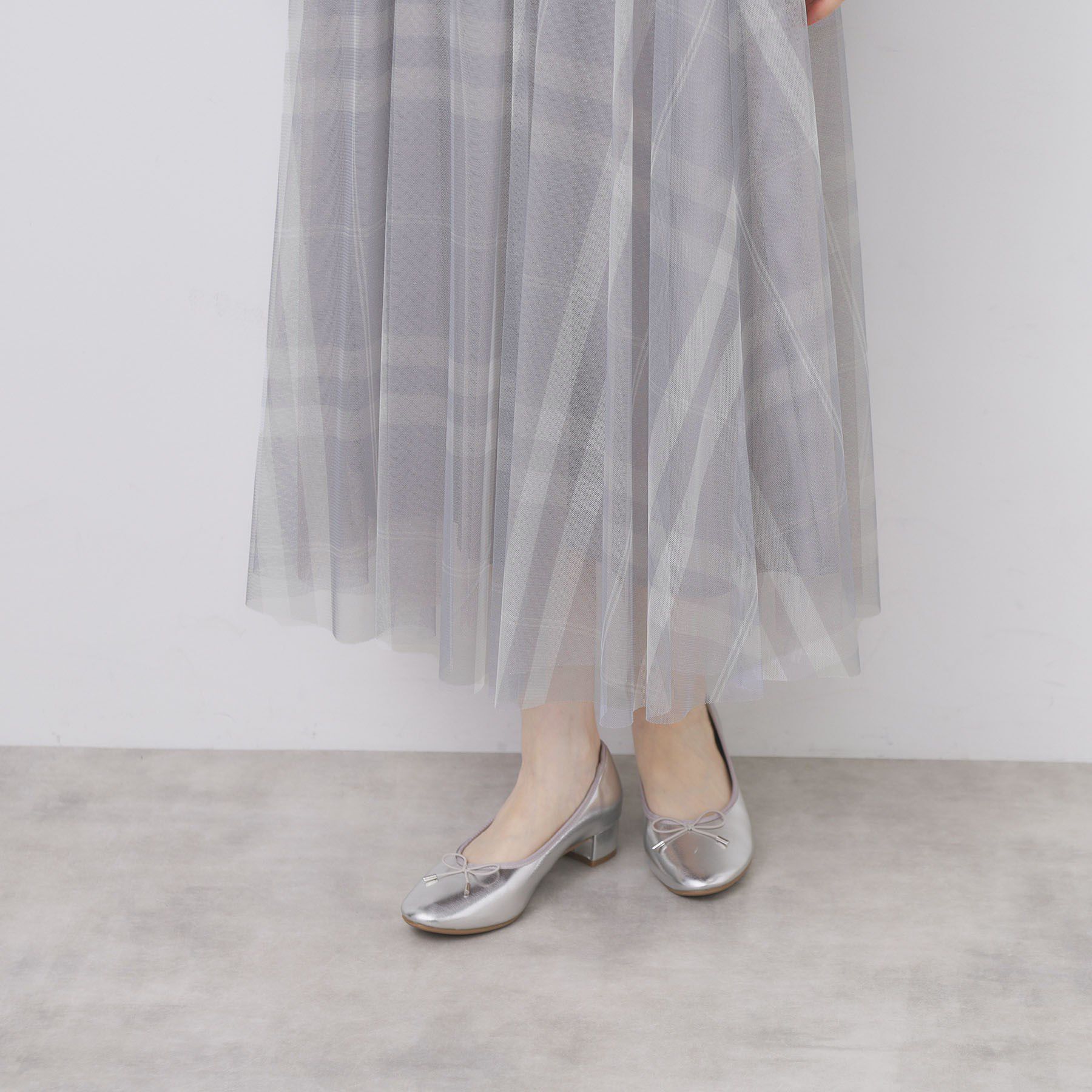 index「チュールラメチェックフレアスカート【洗濯機洗い可/防シワ】」|スカート|