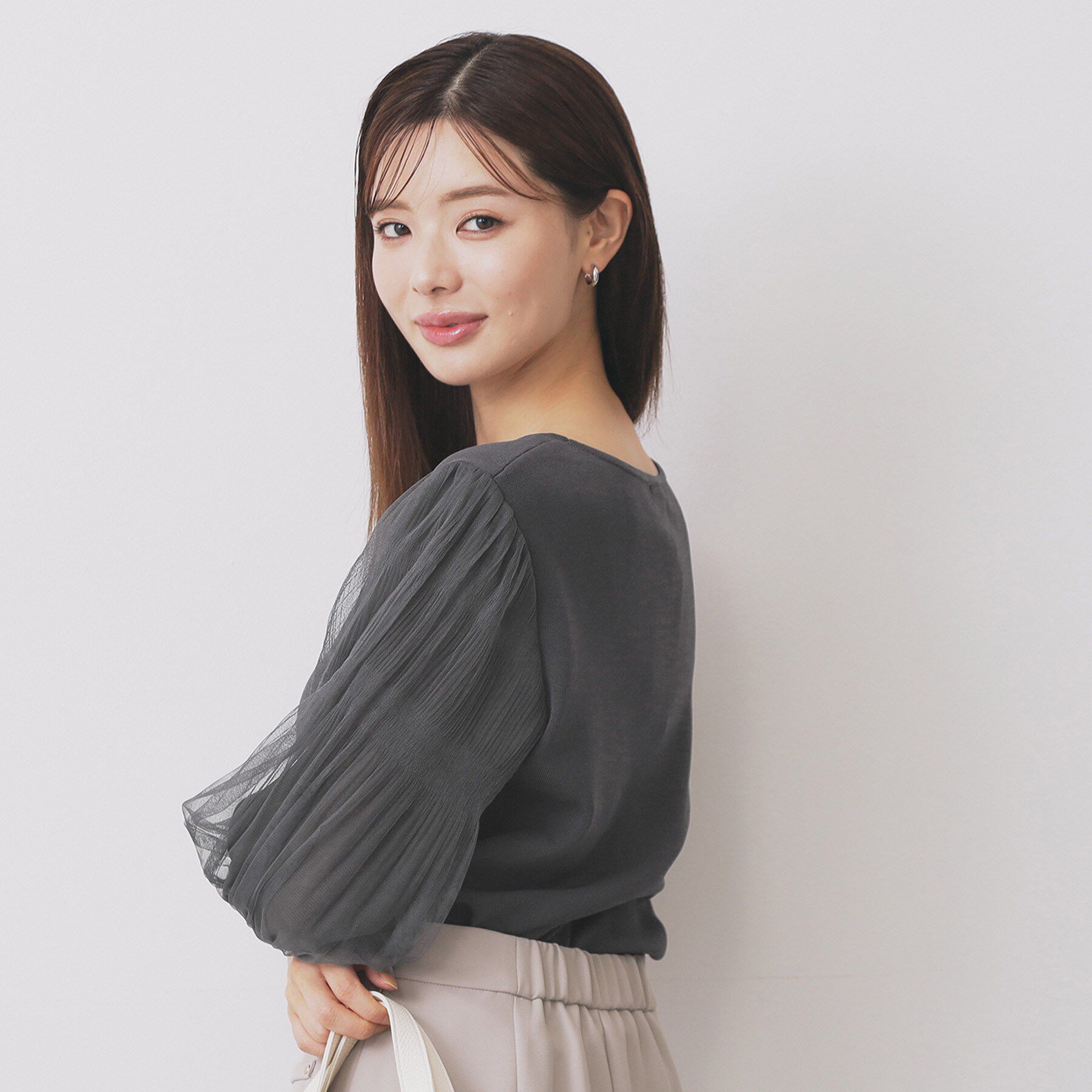 index「《5色展開》マジョリカプリーツスリーブニット【洗濯機洗い可】」|ニット・セーター|