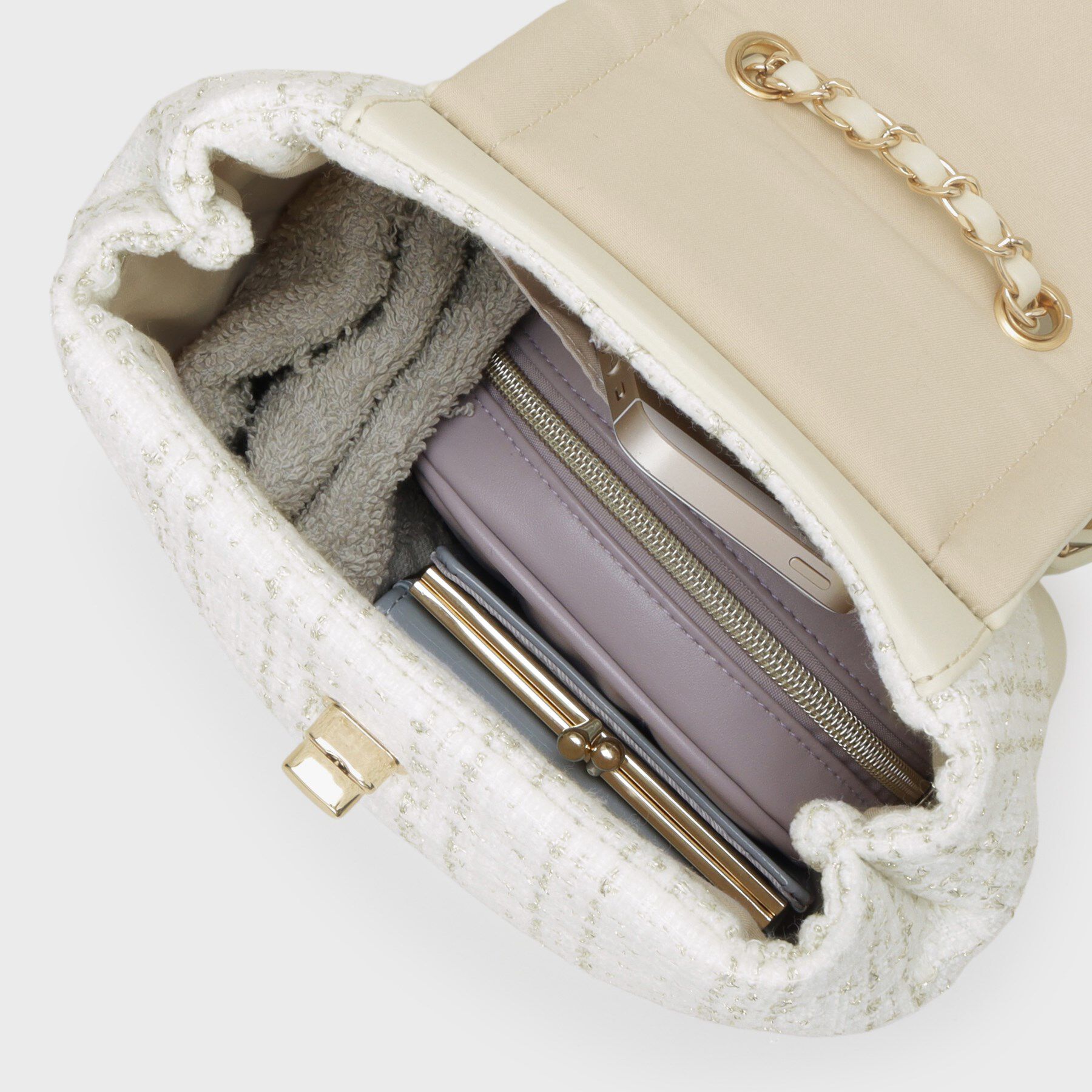 index「【長さ調整可能】ツイードミニリュック」|リュック|